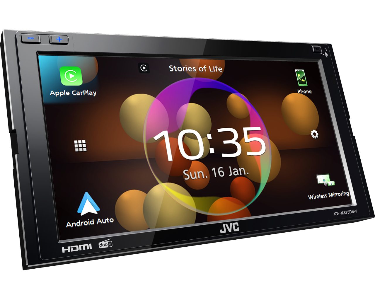 JVC KW-M875DBW DAB+ Bluetoaoth Apple CarPlay Android-Auto Autoradio (Freisprecheinrichtung)