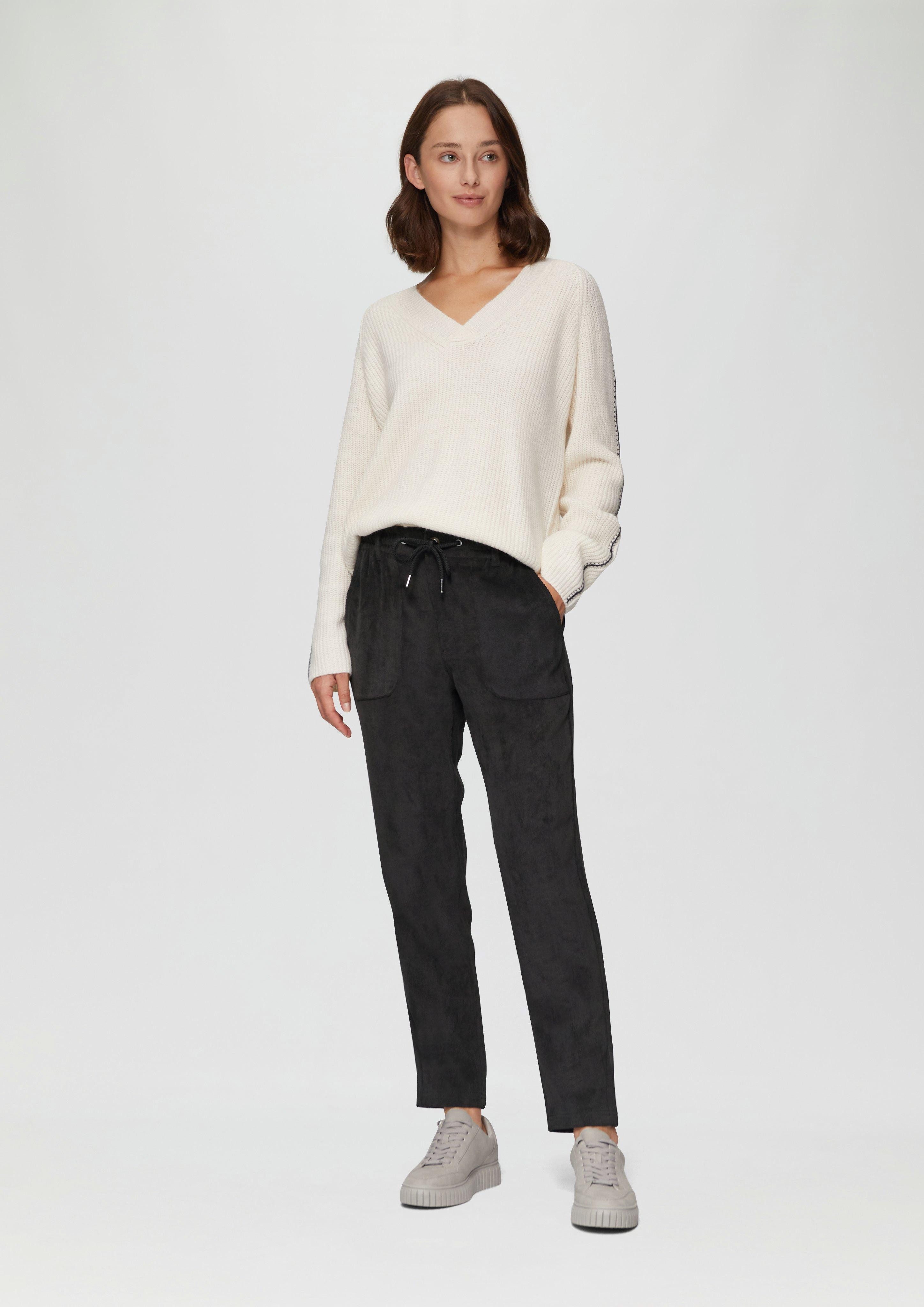 s.Oliver 7/8-Hose Fließende Jogpants aus Feincord günstig online kaufen