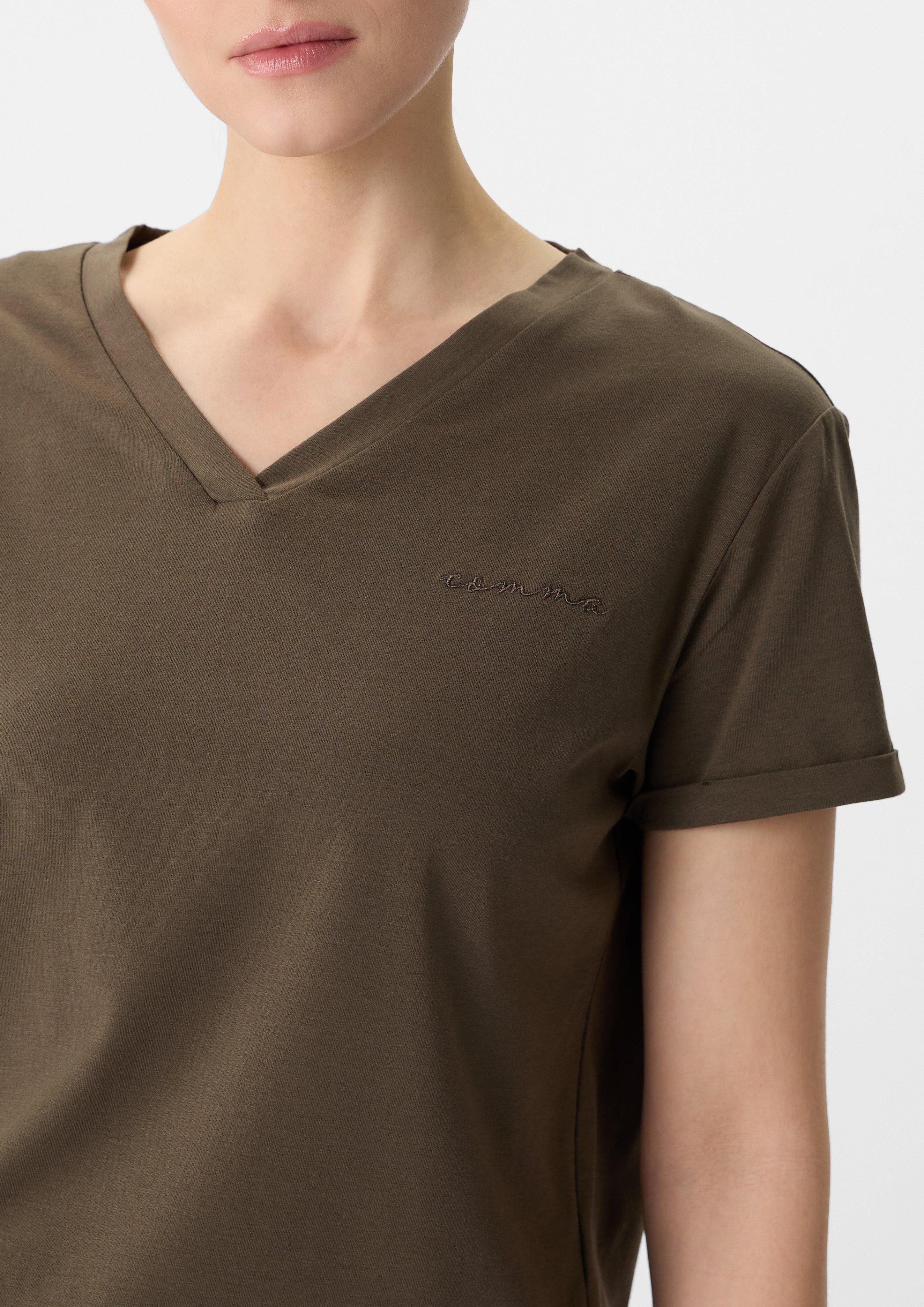 Comma Kurzarmshirt Softes T-Shirt im Relaxed günstig online kaufen