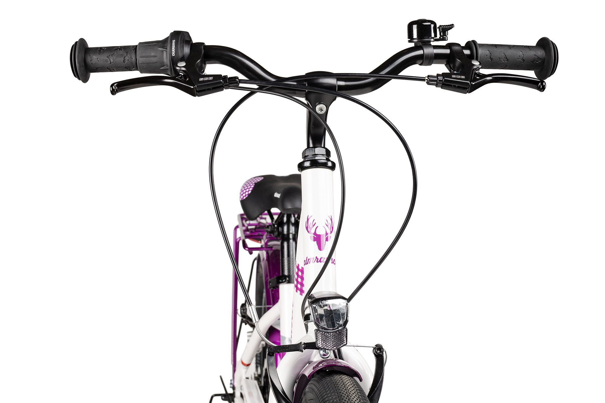 Almrausch Kinderfahrrad GLÜCK 7 20, 7 Gang Shimano Tourney 7 Schaltwerk, Kettenschaltung, komplette Lichtanlage weiß