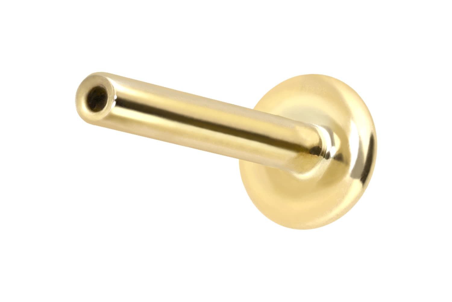 Piercing-Set 14 Karat Gold Labret mit Push Fit ohne Aufsatz
