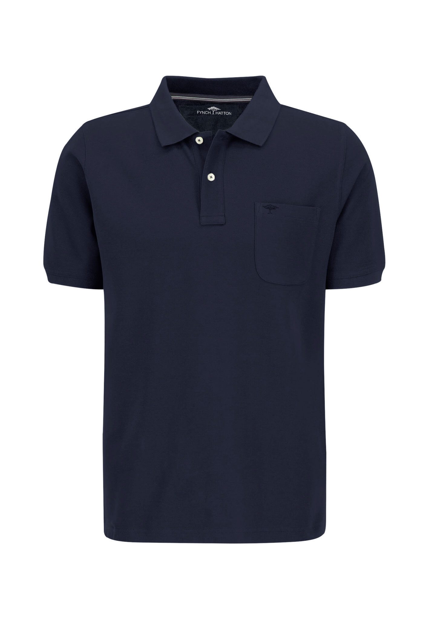 FYNCH-HATTON Poloshirt Polo, Chest Pkt, Premium Cotton navy