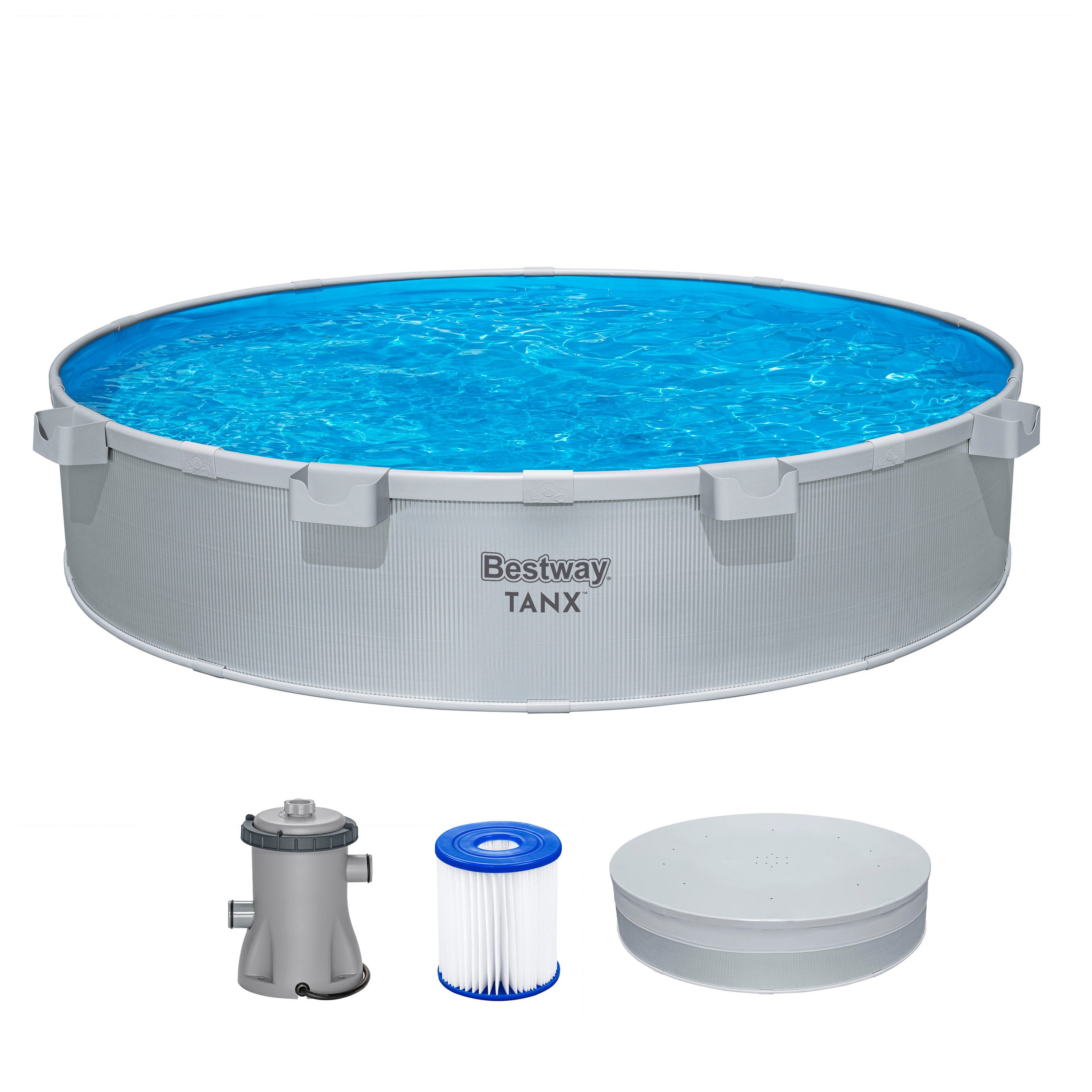 Bestway Pool Tanx™ (Set, Inkl. Filterpumpe, Abdeckplane), Ø 305 x 61 cm
