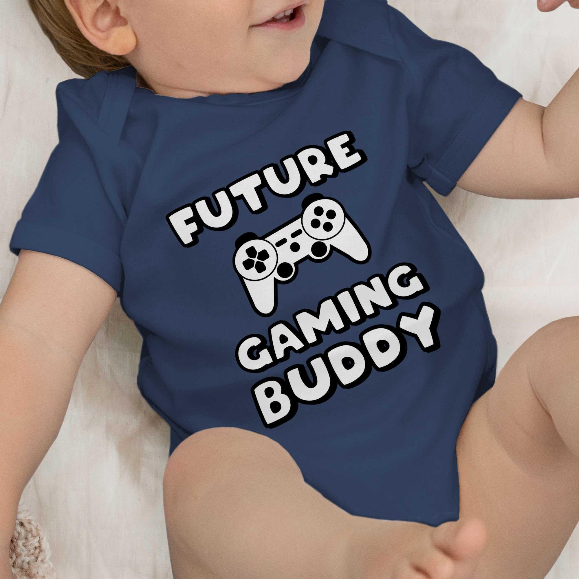 Baby Shirtbody Sprüche Navy Shirtracer 2 Future Buddy Gaming Blau