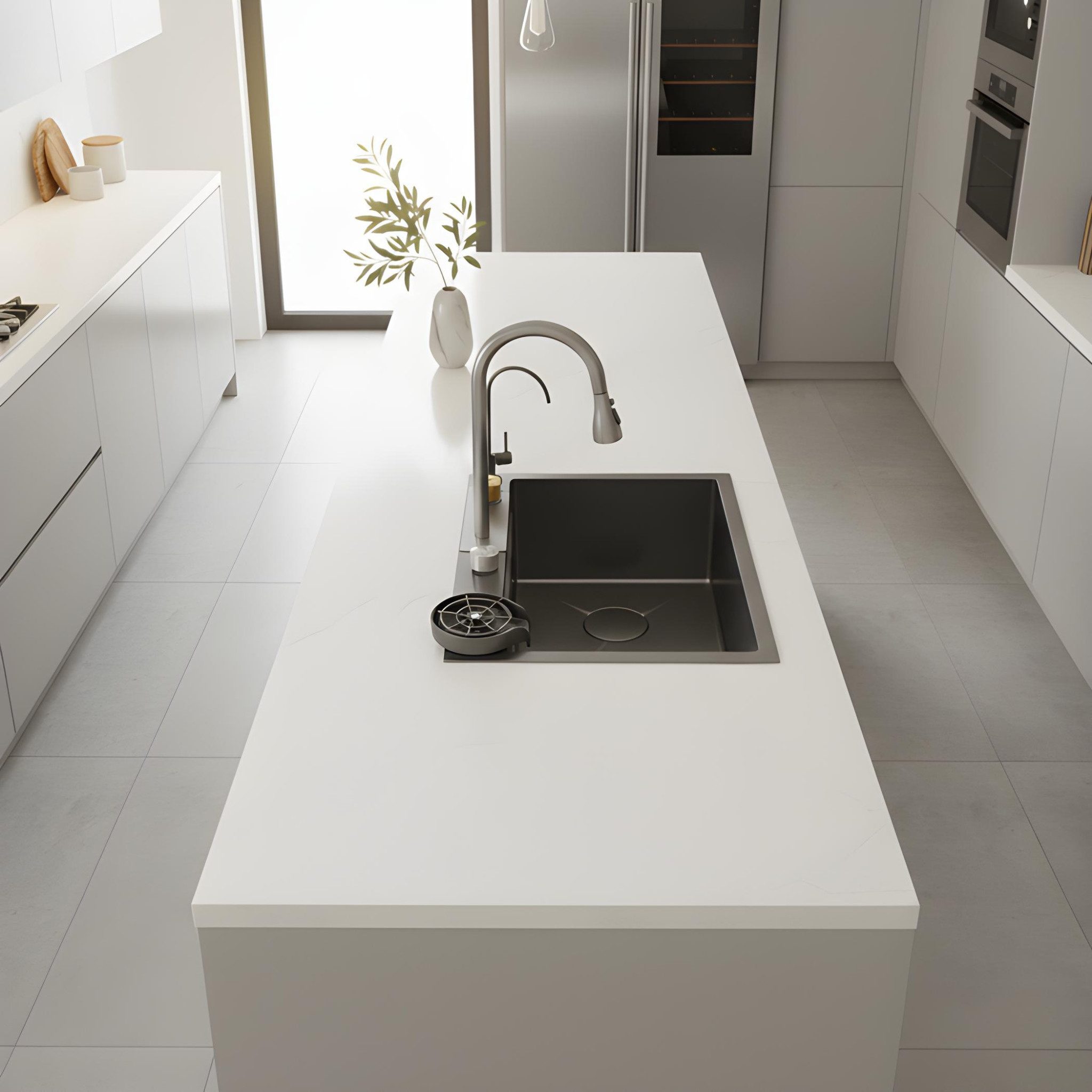 LuxaSteel Edelstahlspüle Smarte Küchenspüle – Einbauspülbecken mit Wasserfall-Funktion, (Komplettset), Smartes Geschirrspülbecken mit hohem Funktionsumfang