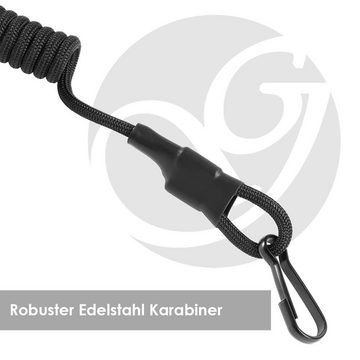 Ganzoo Schlüsselanhänger Spiral-Kabel, elastischer Schlüssel-Anhänger aus Paracord, Lanyard