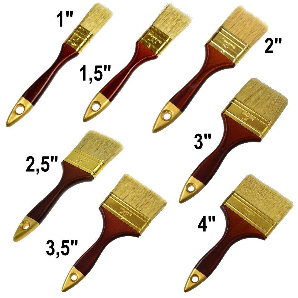 GEKO Flachpinsel Flachpinsel 1'' 1,5'' 2'' 2,5'' 3'' 3,5'' 4'' universal Profi-Pinsel, allen Arten von Farben