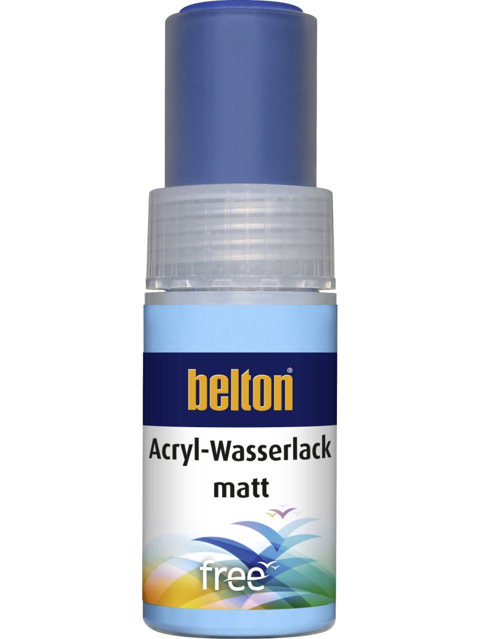 belton Acryl-Buntlack belton free Lackstift 9 ml enzianblau matt RAL