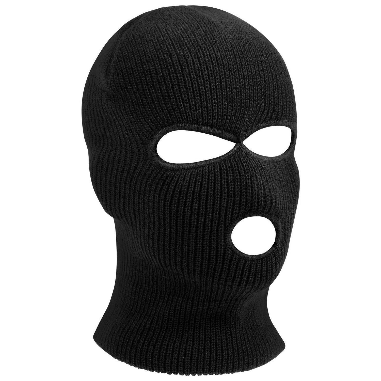 Sturmhaube Balaclava Sturmmaske 3Loch 2Loch Sturmhaube #1 Schwarz Einheitsgröße