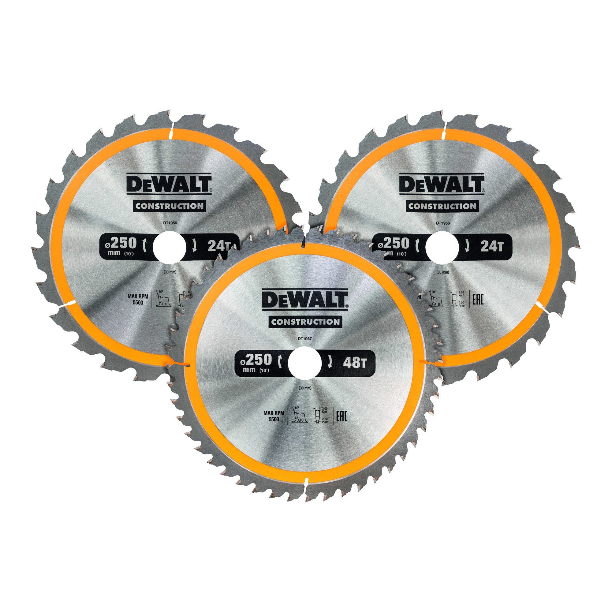 DeWalt Kreissägeblatt DEWALT Kreissägeblatt-Set Stationär DT1963-QZ