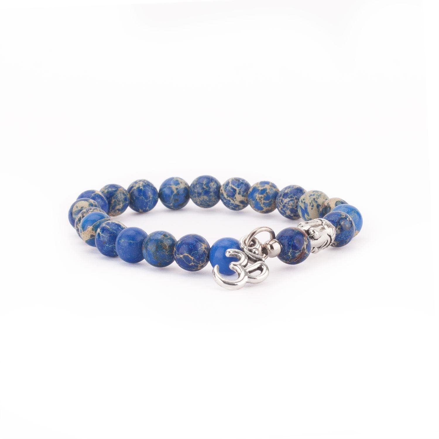 Perlenarmband Mala Armband mit blauem Jaspis, Modeschmuck