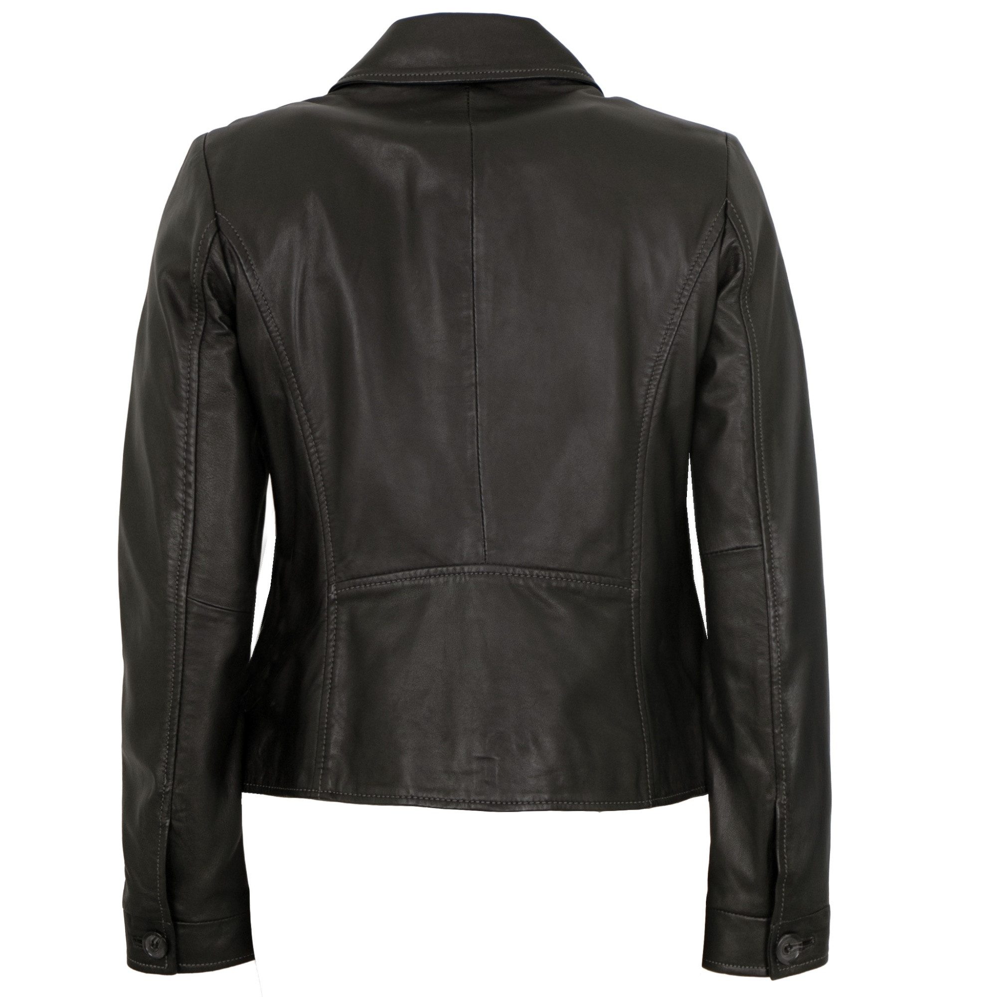 Jilani Lederjacke Wanja Jilani - Damen Lederjacke Lammnappa schwarz – Bild 3 von 5