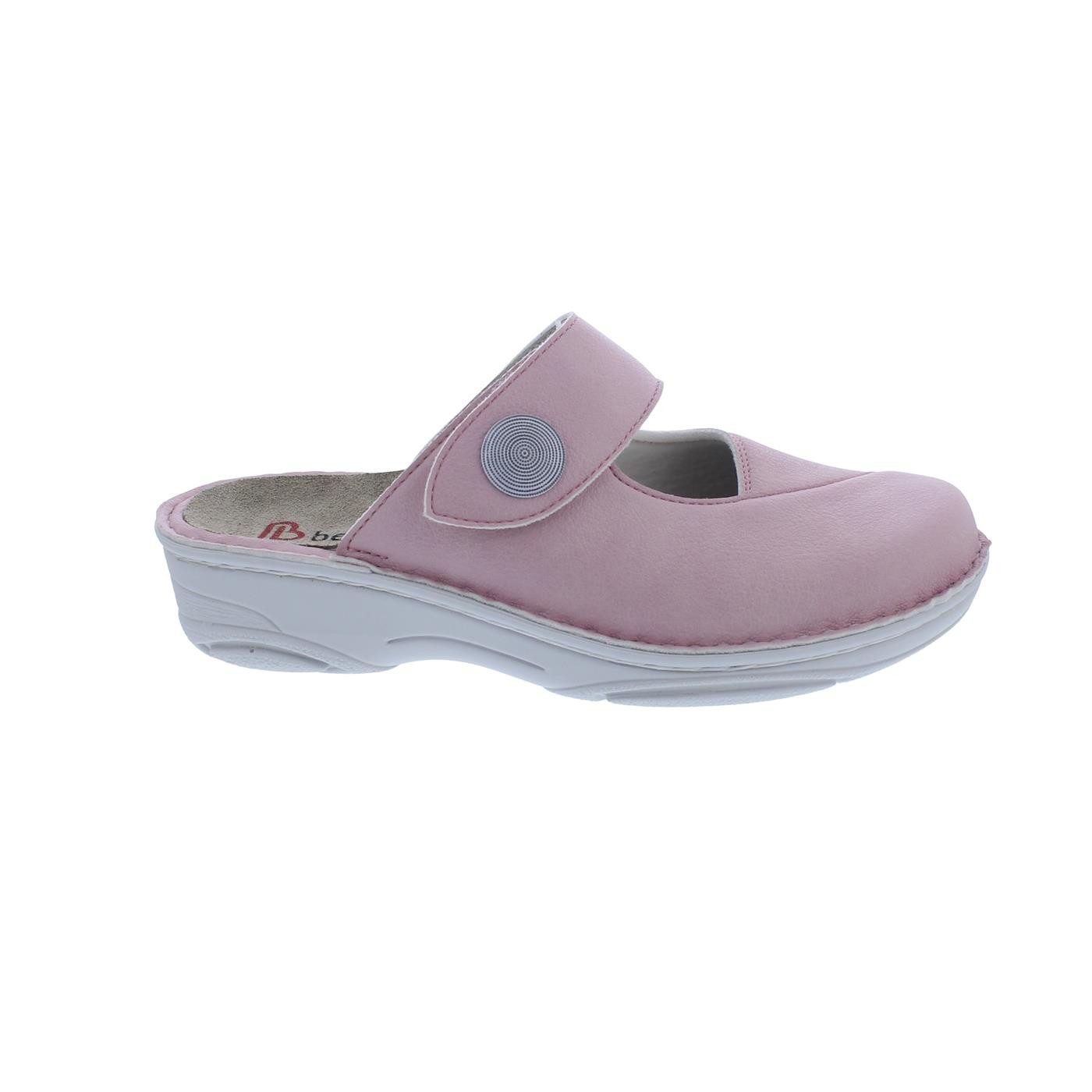 Berkemann Heliane Clog, rosa Kunstleder / Stretch, Wechselfußbett 3457 Clog