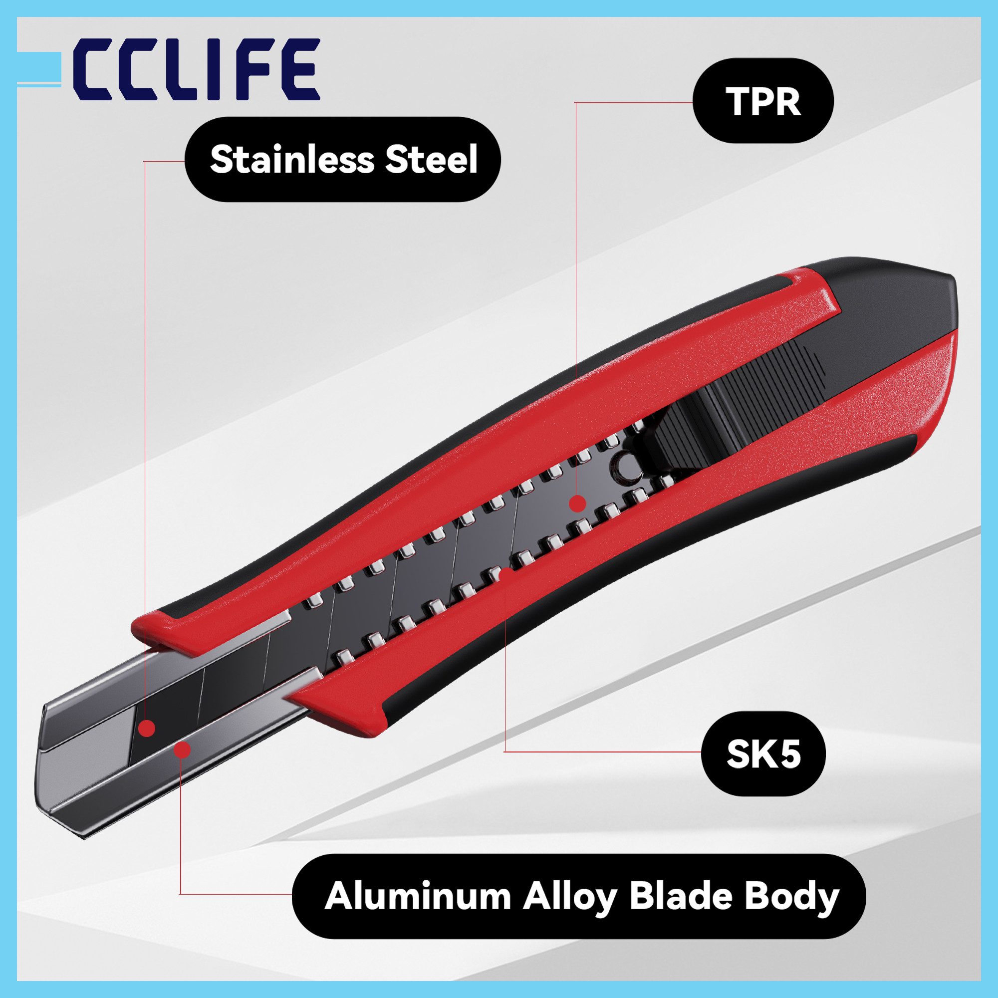 CCLIFE Universalmesser CCLIFE Profi Universalmesser & Klapp-Cuttermesser Set, (66 St)