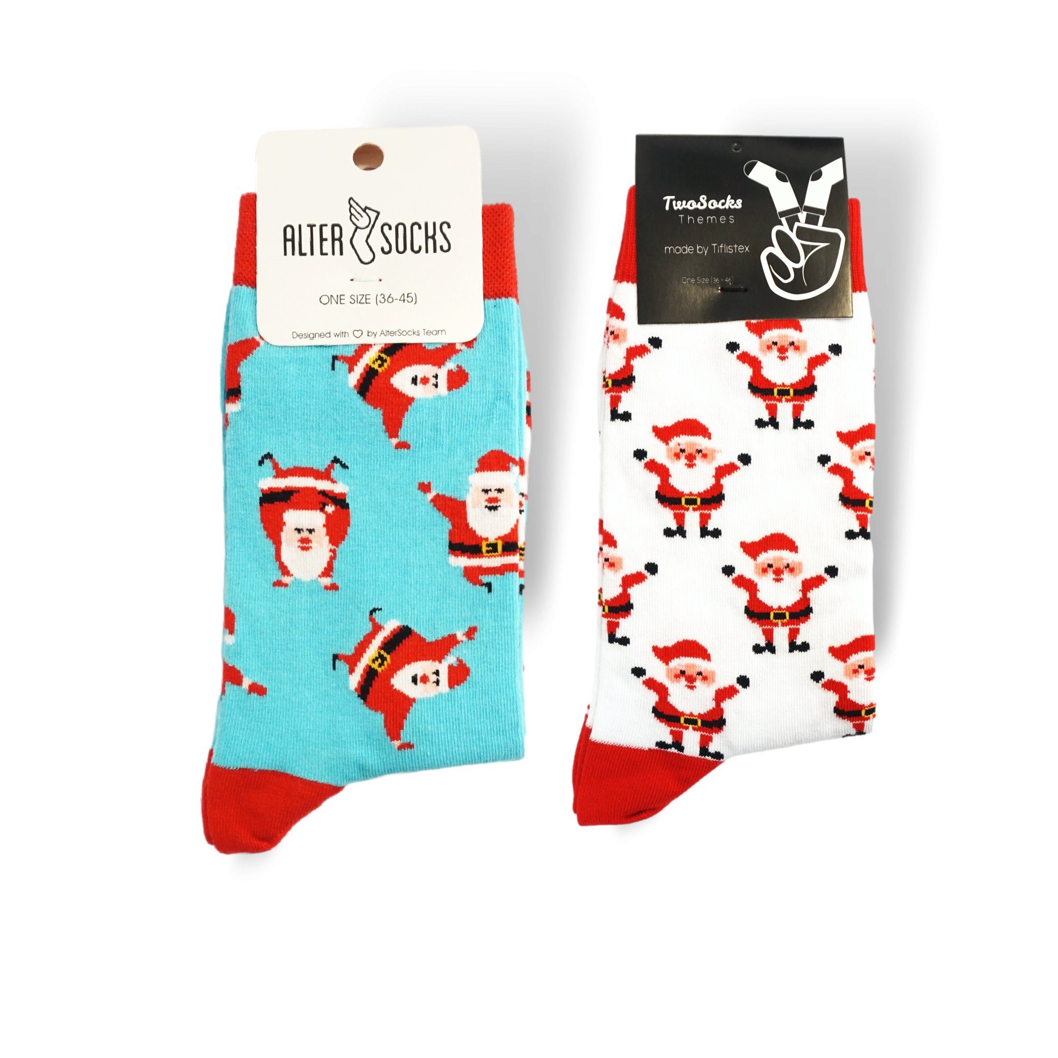 Herren Einheitsgröße Weihnachtssocken & Socken Paar) Damen Weihnachten, TwoSocks (2 für Freizeitsocken