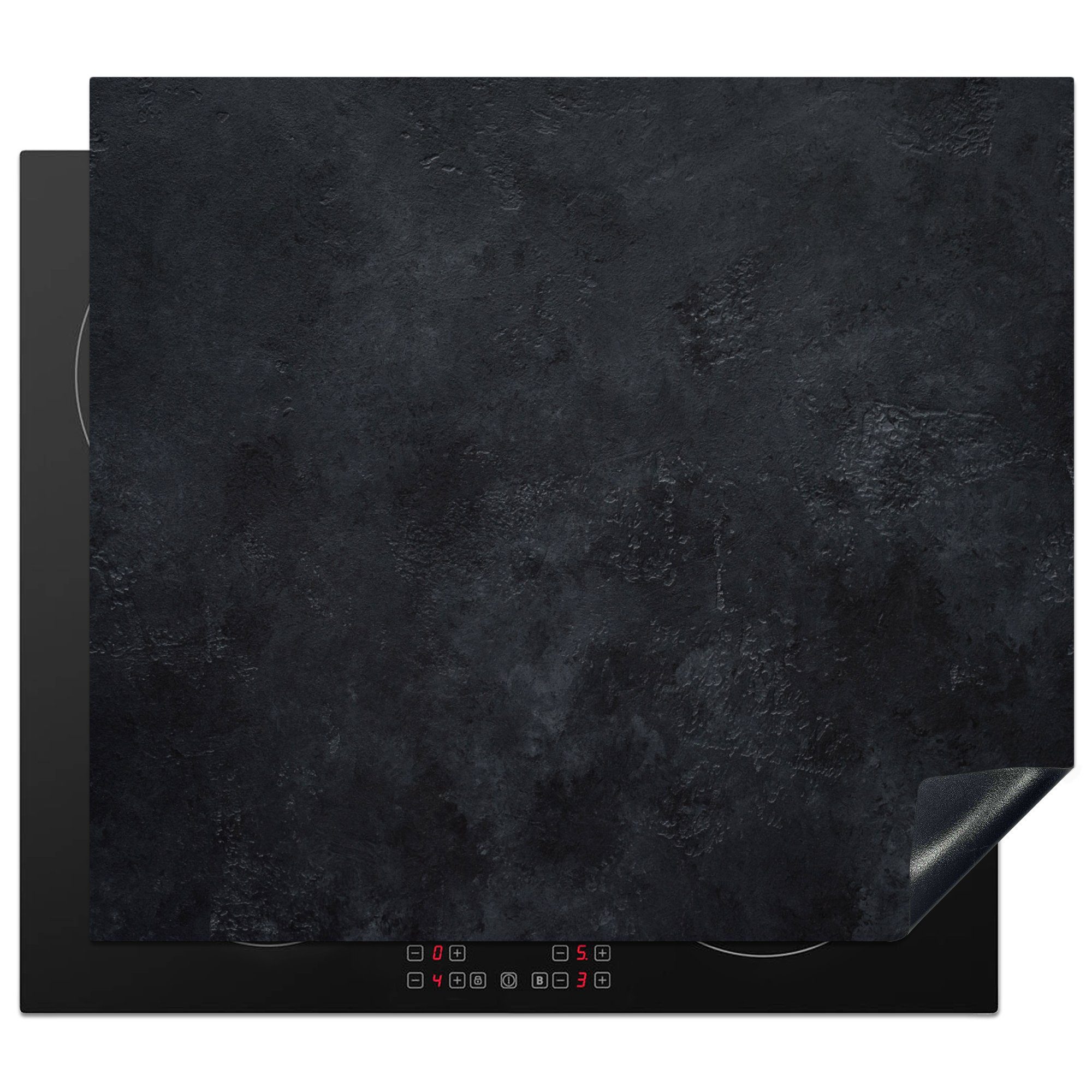 MuchoWow Herd-Abdeckplatte Beton - Induktionsschutz - Grau - Design - Abdeckplatte für Herd, Vinyl, (1 tlg), Abdeckplatte für Ceranfeld, Herd Inductionsmatte, 57.6x51.6 cm
