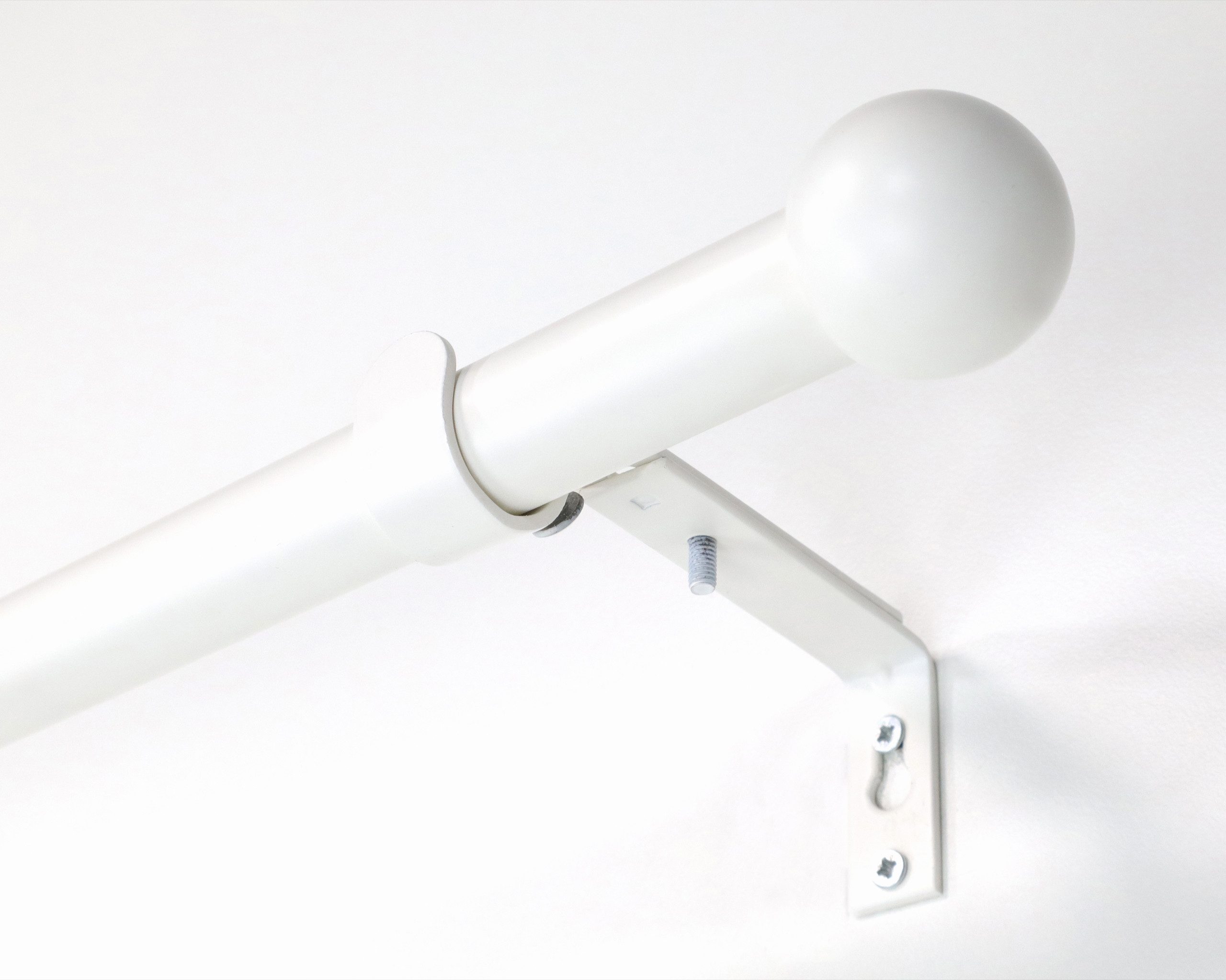 Deco-Raum Gardinenstange Flexa Stilgarnitur Set ausziehbar, Ø 19 mm, 1-läufig, ausziehbar, Wandmontage, verschraubt, Metall, perfekt für Dekoschals Gardinen – Bild 5 von 5