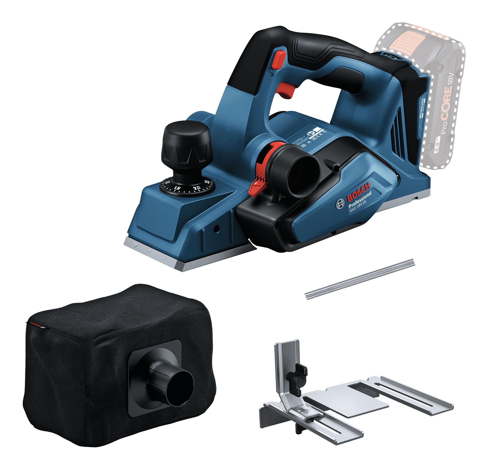 BOSCH Akku-Elektrohobel GHO 18V-26, Hobel Ohne Akku - im Karton