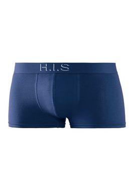 H.I.S Boxershorts (Packung, 5-St) in Hipster-Form am Webbund mit Logoschriftzug mit 3D Effekt