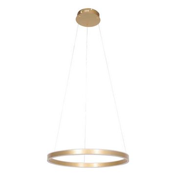 Steinhauer LIGHTING Hängeleuchte, Hängelampe Pendelleuchte Esszimmerlampe LED dimmbar gold Ring-Design