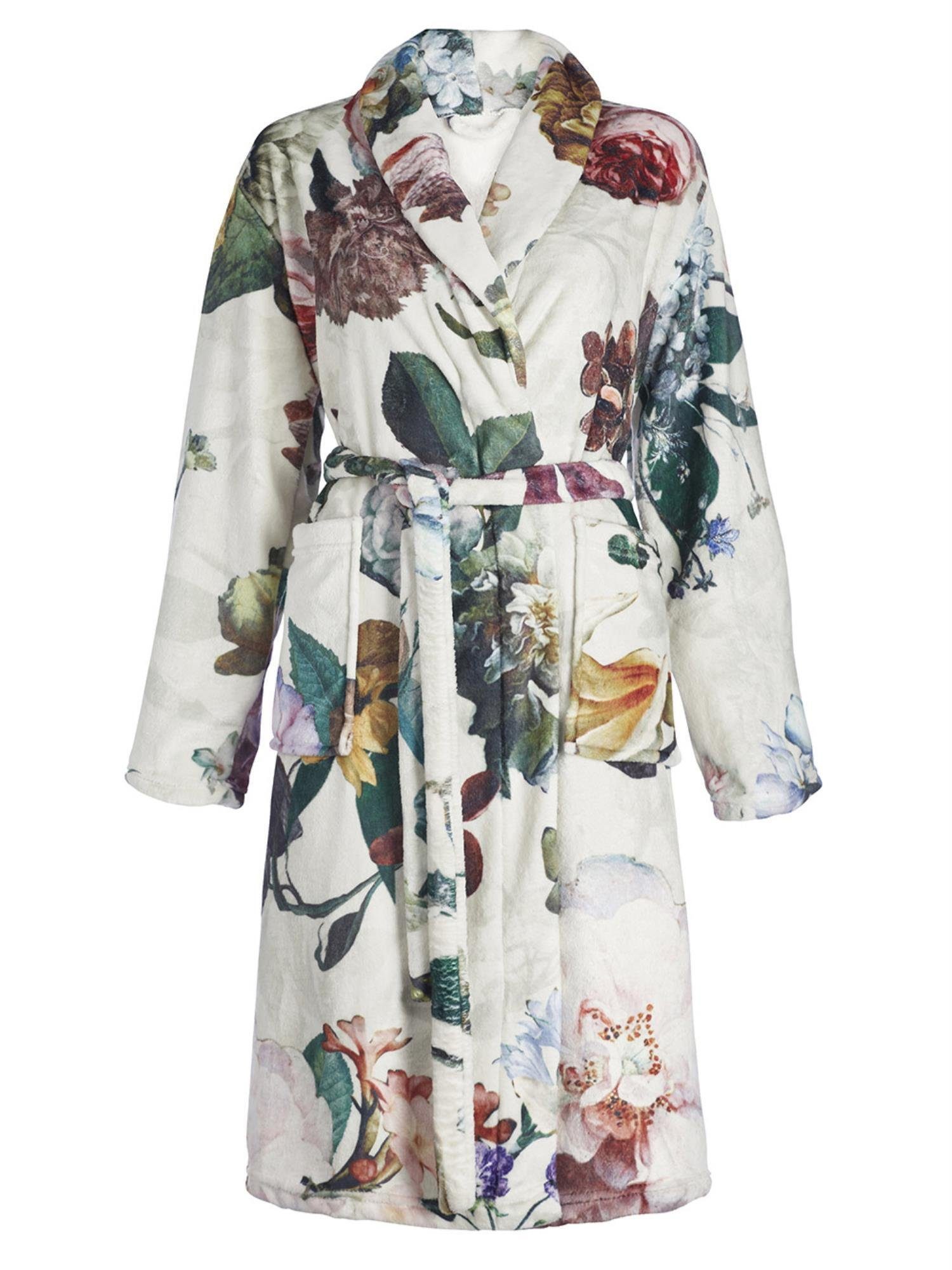 Essenza Damenbademantel Fleur, Kurzform, Polyester, Schalkragen, Gürtel, mi günstig online kaufen