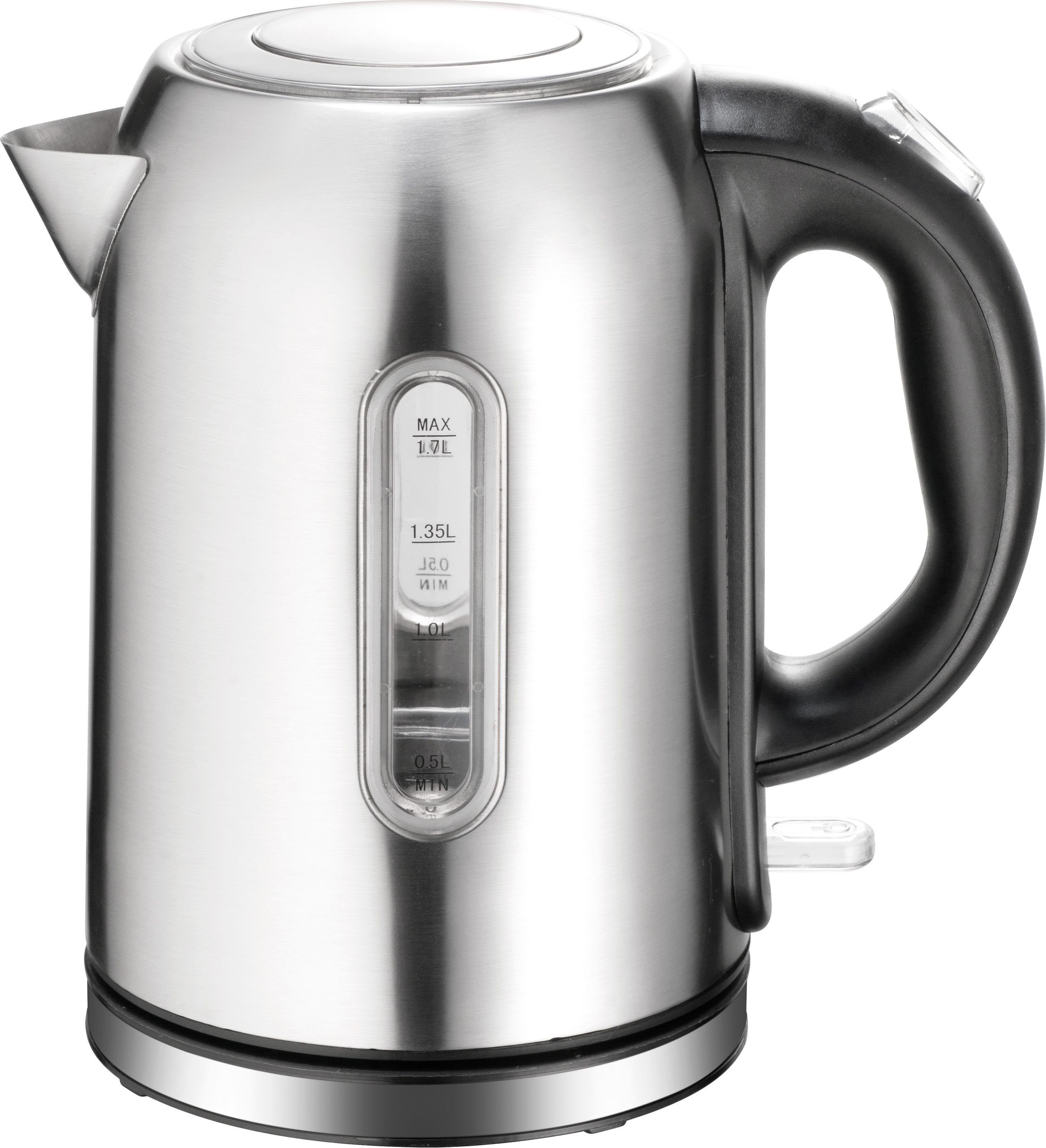 B&S Wasserkocher Wasserkocher Edelstahl 1,7 L - 2200 Watt - 360 Grad Drehung, 1.7 l