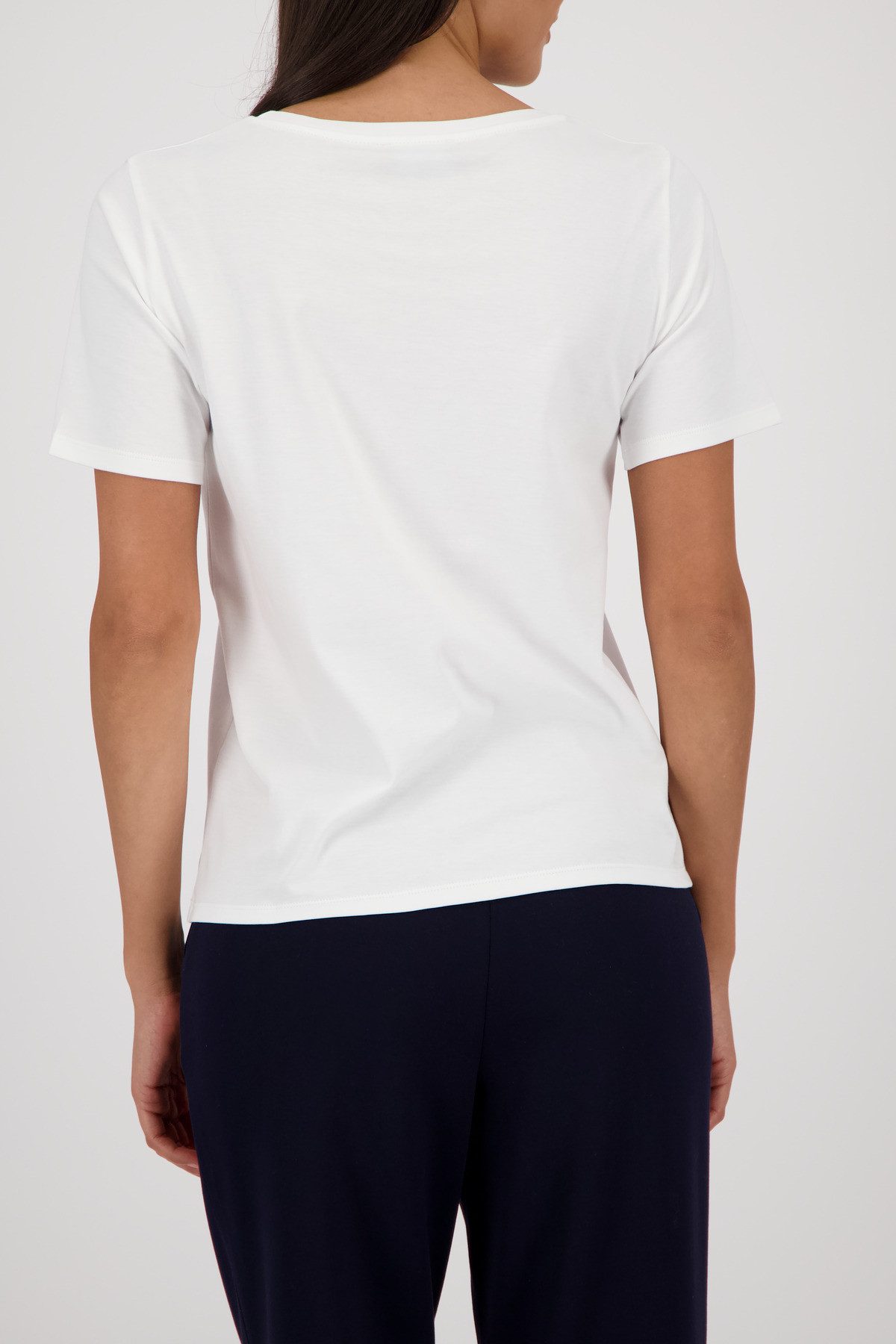 Monari T-Shirt Rundhalsausschnitt, Regular Fit, Strasssteine