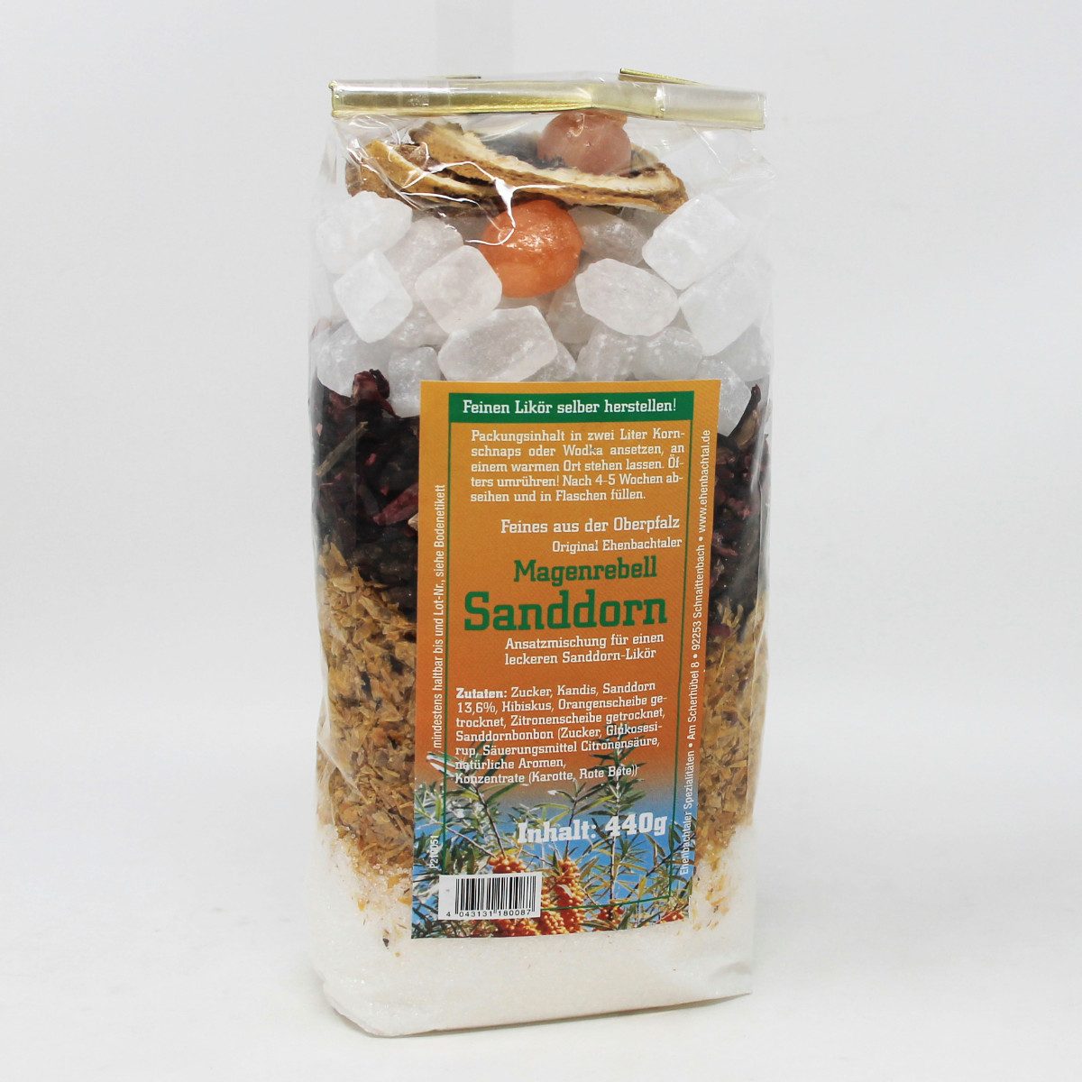 Biller Gewürz, Magenrebell Sanddorn Likör Ansatzmischung für Kräuterlikör 440g