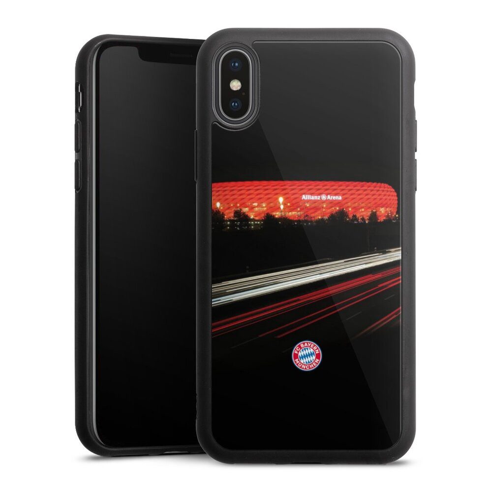 DeinDesign Handyhülle FC Bayern München FCB Stadion FC Bayern München Allianz Arena, Apple iPhone Xs Gallery Case Glas Hülle Schutzhülle 9H Gehärtetes Glas