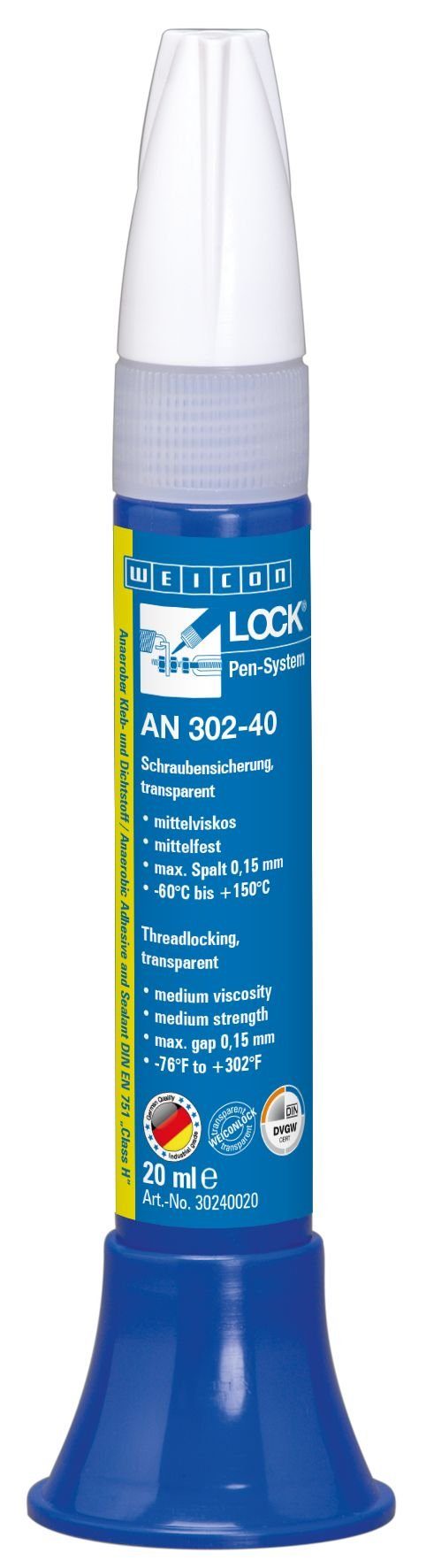 WEICON Schraubensicherung WEICONLOCK® AN 302-40 Schraubensicherung, mit DVGW-Zulassung, (Flasche), normal demontierbar