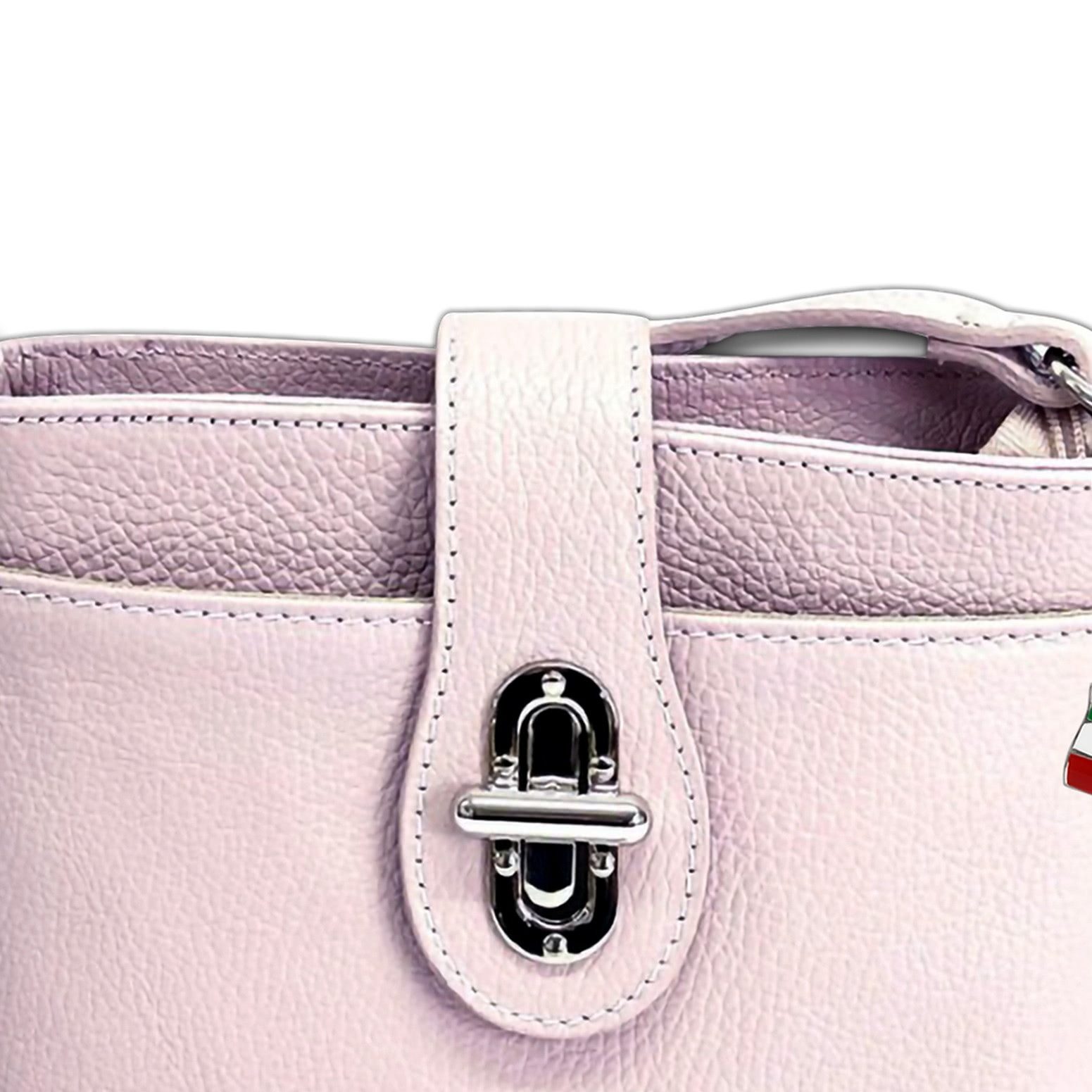 FLORENCE Umhängetasche Florence Umhängetasche Damen Tasche (Umhängetasche), Damen Umhängetasche Leder, lila ca. 22cm x ca. 22cm