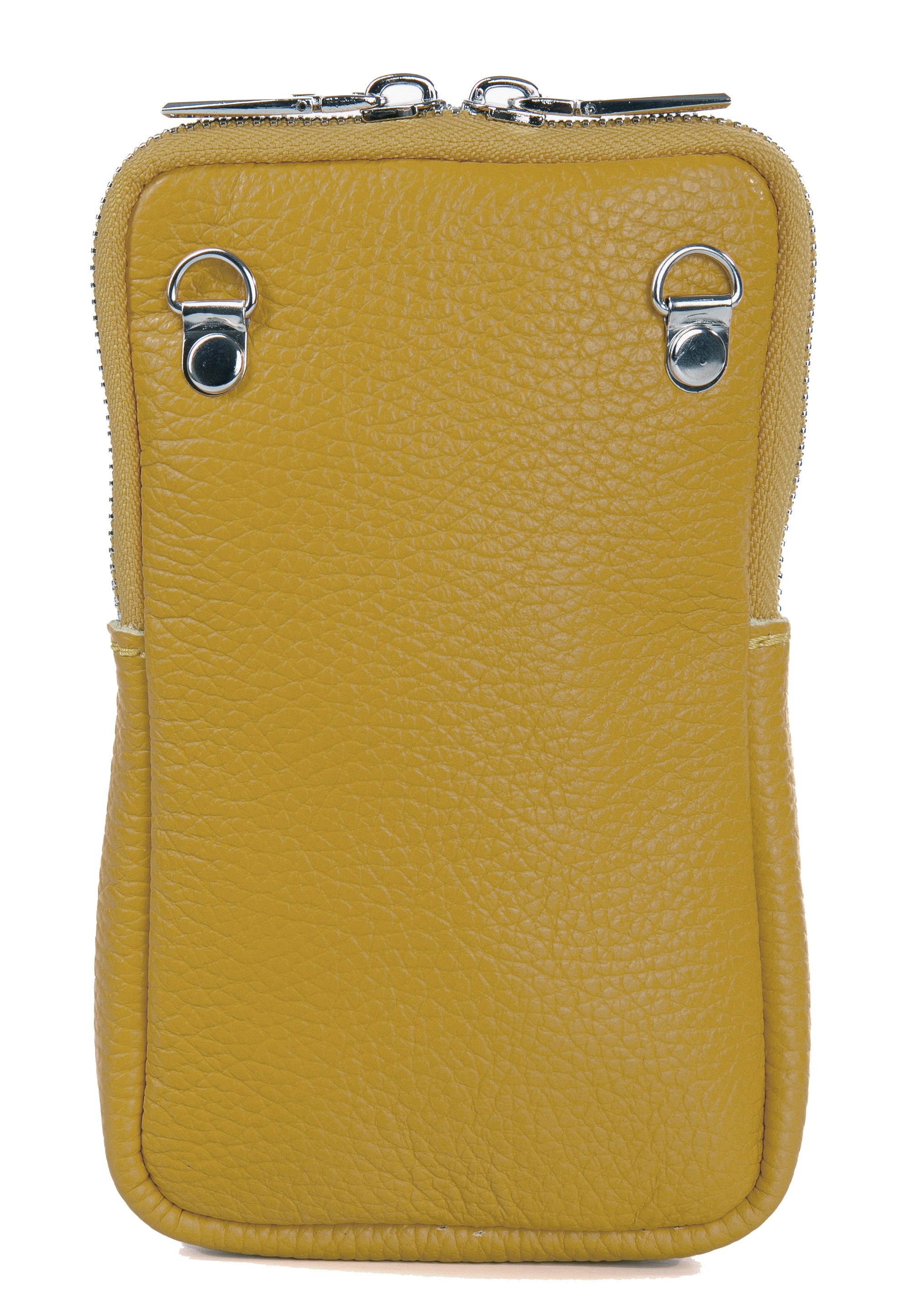 Cassandra Accessoires Handytasche Smartphonetasche, Umhängetasche, aus hochwertigem echtem Leder -Made in Italy-