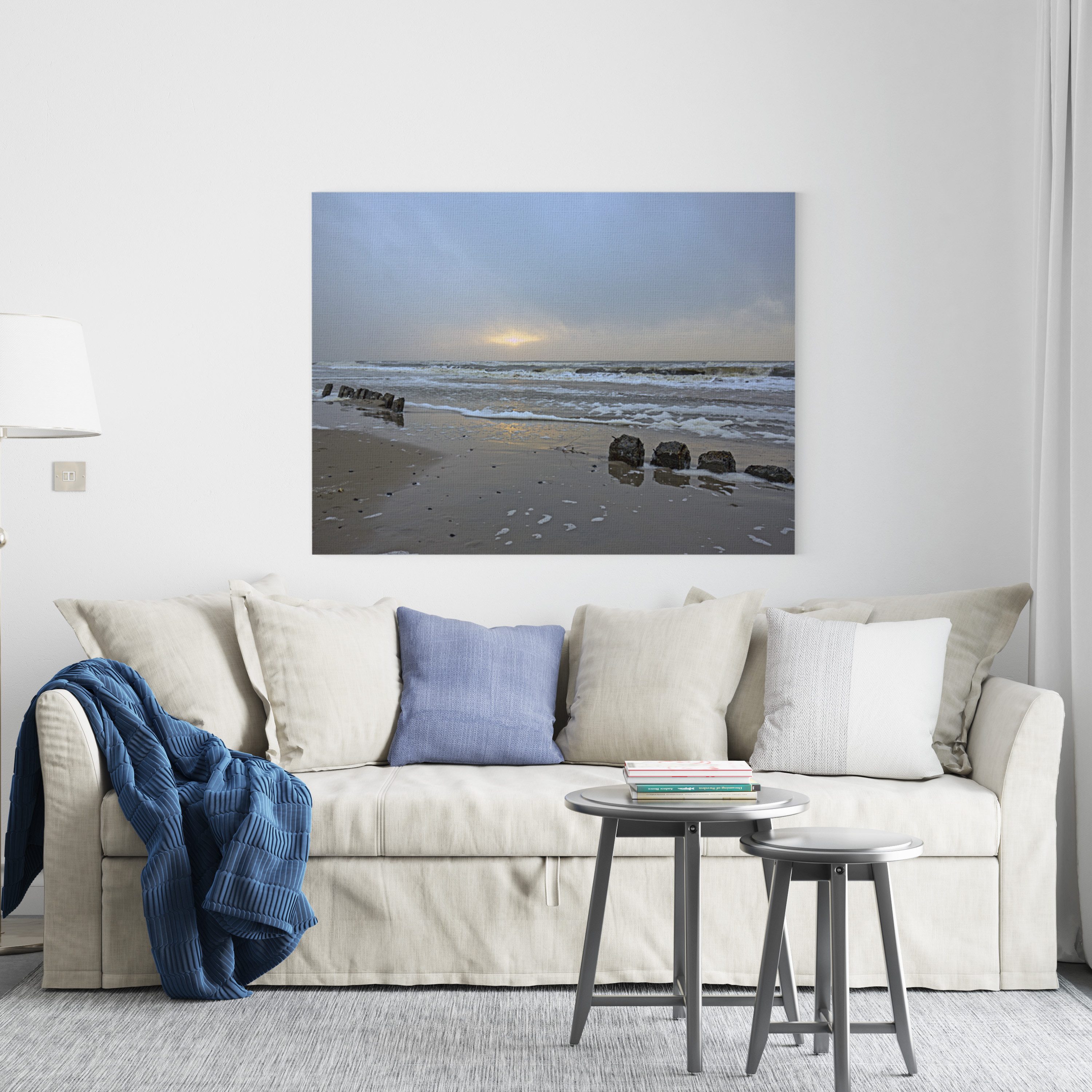 Leinwandbild "Abendstimmung an der Nordseeküste in Dänemark"