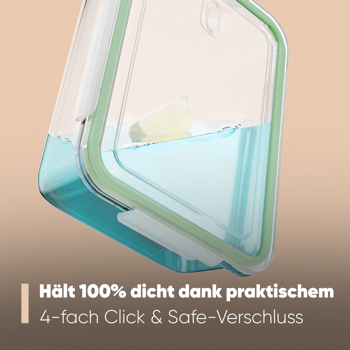 classbach Frischhaltedose C-FHD 4010 G, Frischhaltedosen Glas mit Deckel, 7er Set