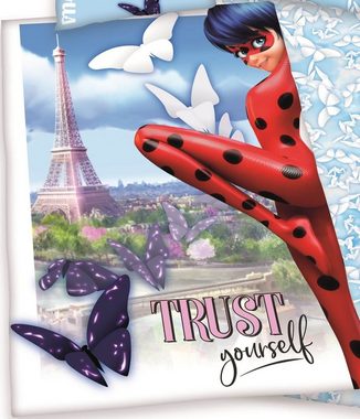 Kinderbettwäsche Herding Miraculous Ladybug - 2 x Bettwäsche-Set, 135x200 & 80x80, Miraculous - Ladybug, Baumwolle, 100% Baumwolle