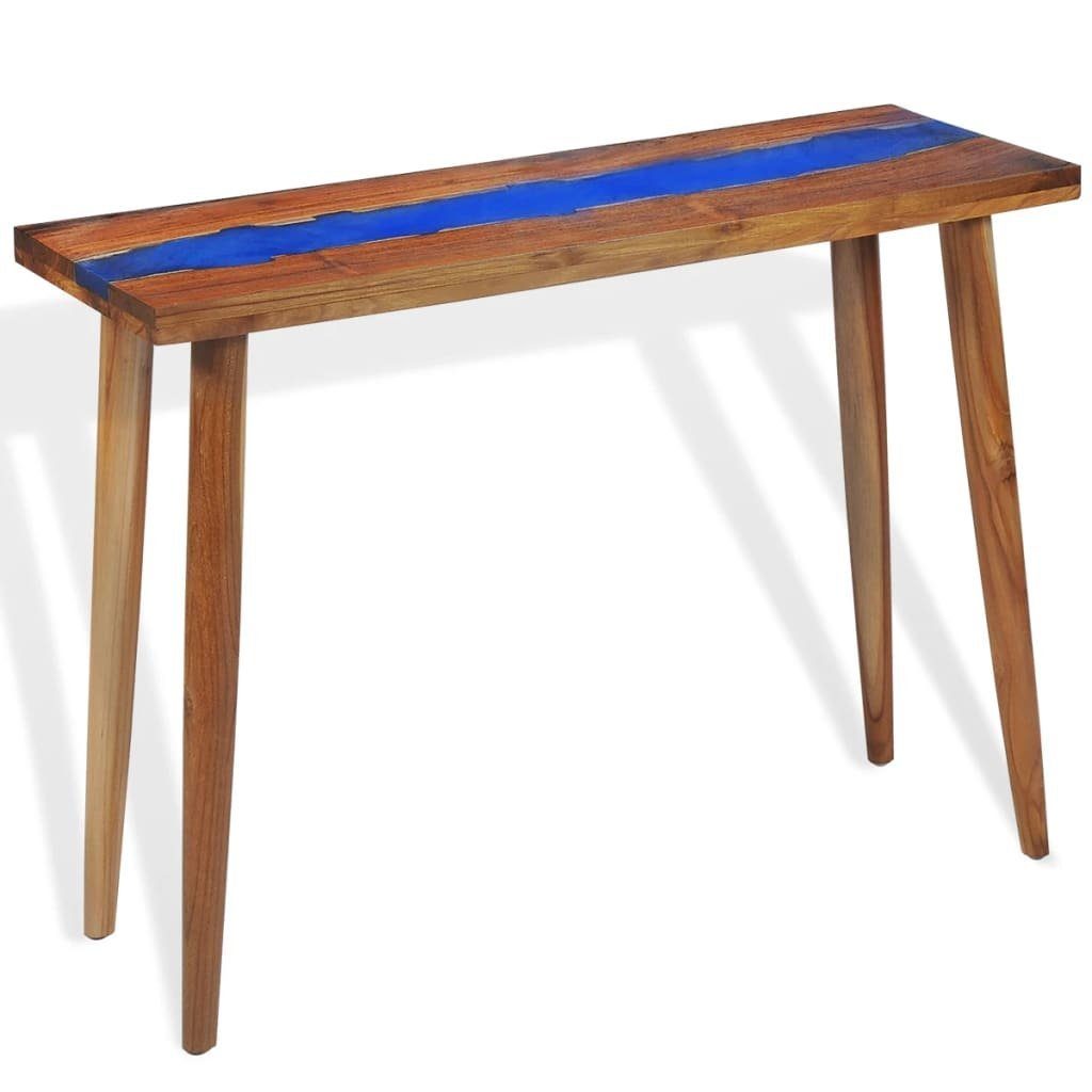 vidaXL 100 x Konsolentisch 35 Harz x Teak 75 cm Beistelltisch