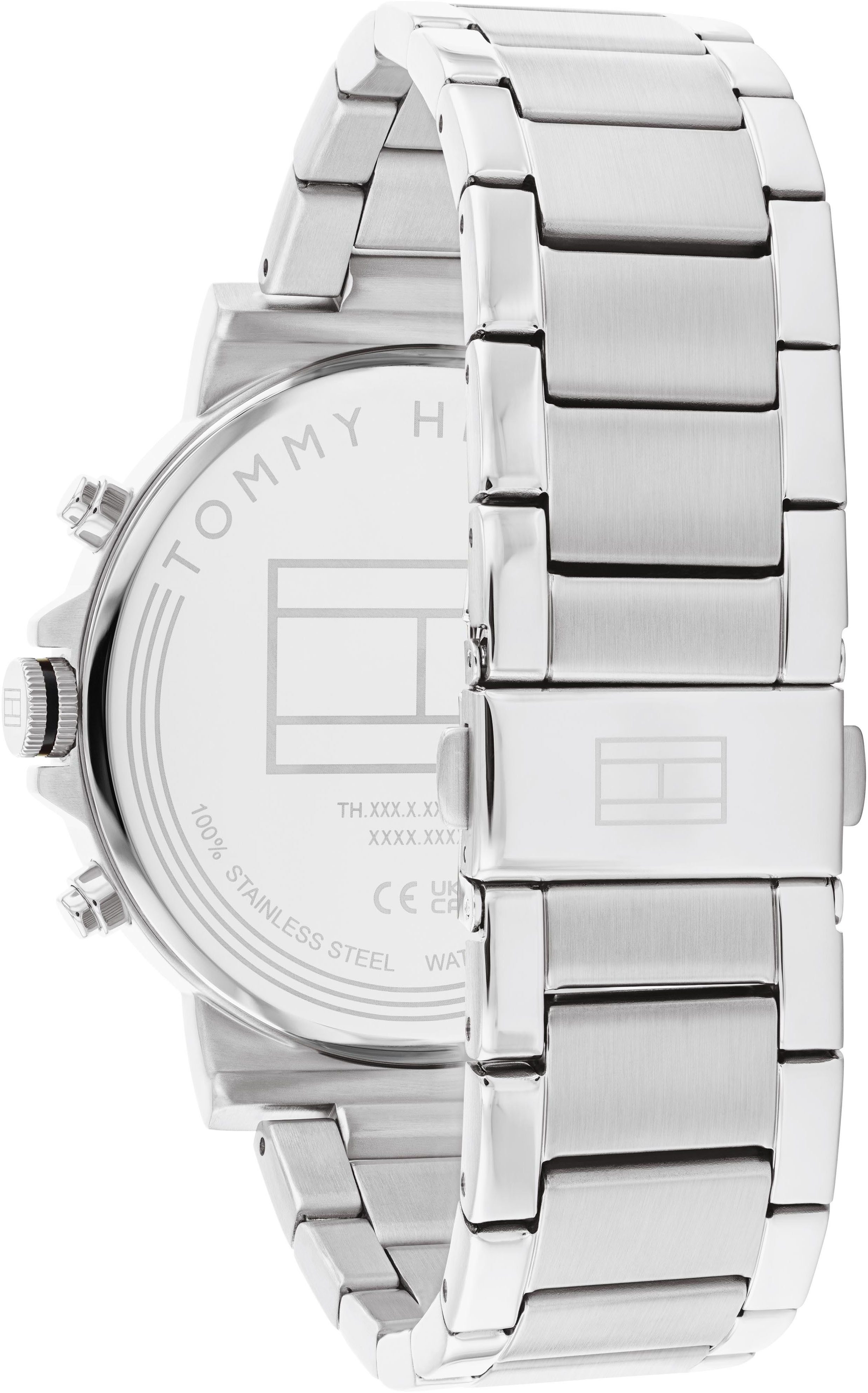 Tommy Hilfiger Multifunktionsuhr TYSON 1710667, Quarzuhr, Armbanduhr, Herrenuhr, Edelstahlarmband, analog, Tag