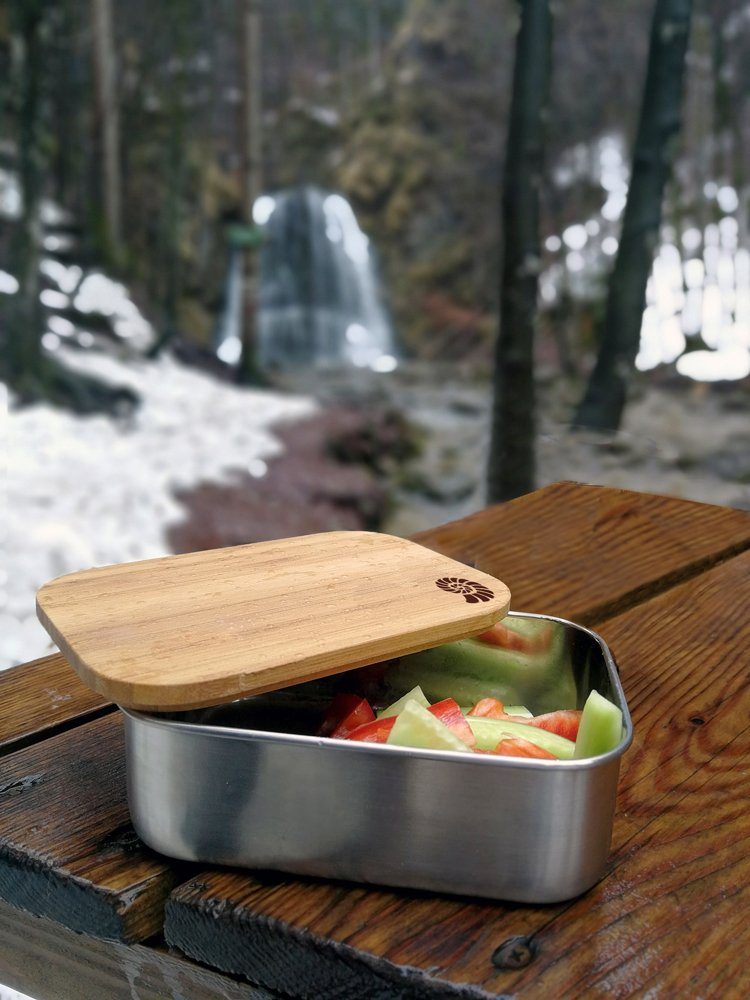 Edelstahl Lunchbox 0,8 Origin Lunchbox Outdoors - 'Bamboo' L Origin Outdoors
