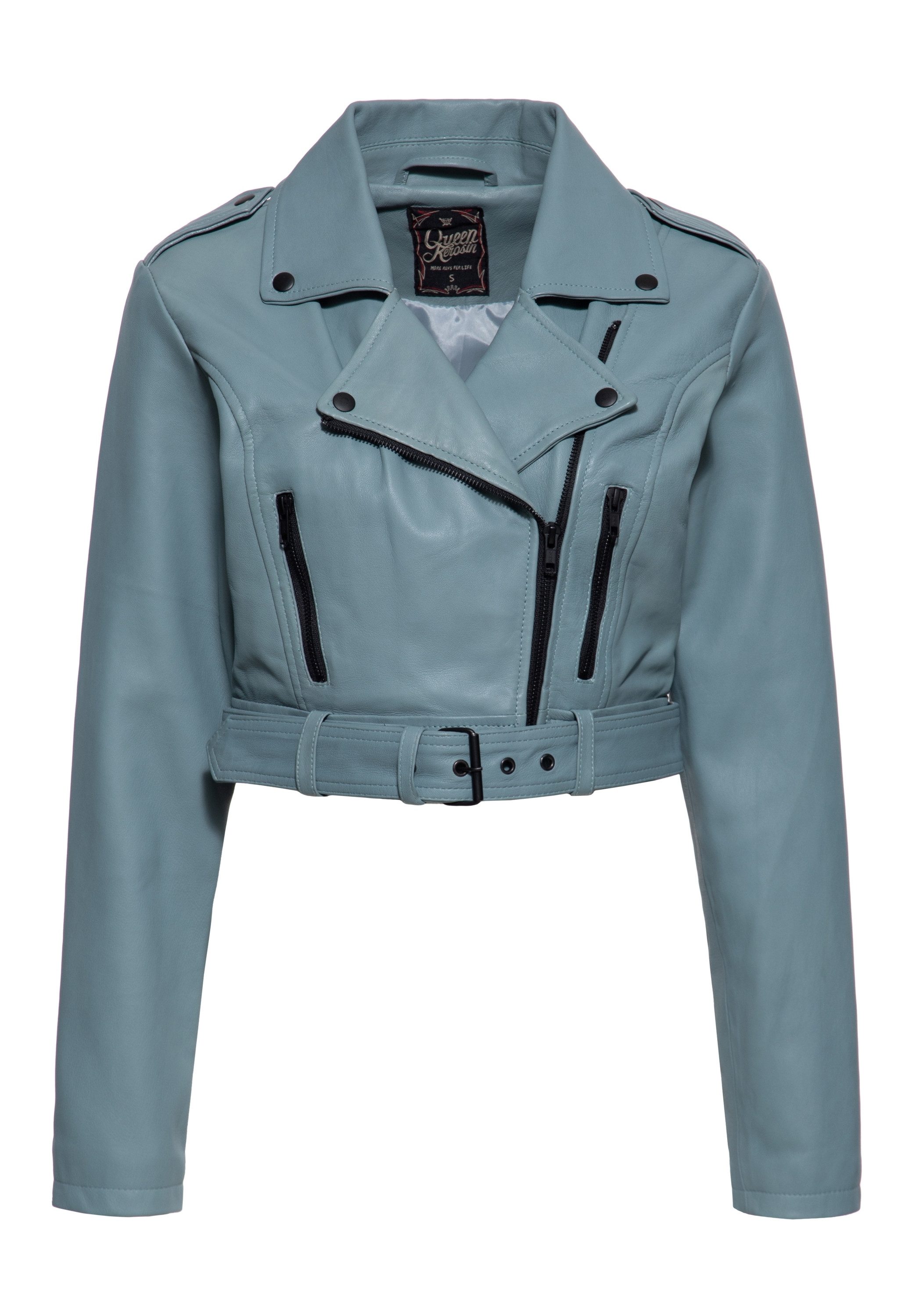 QueenKerosin Lederjacke im Biker-Style