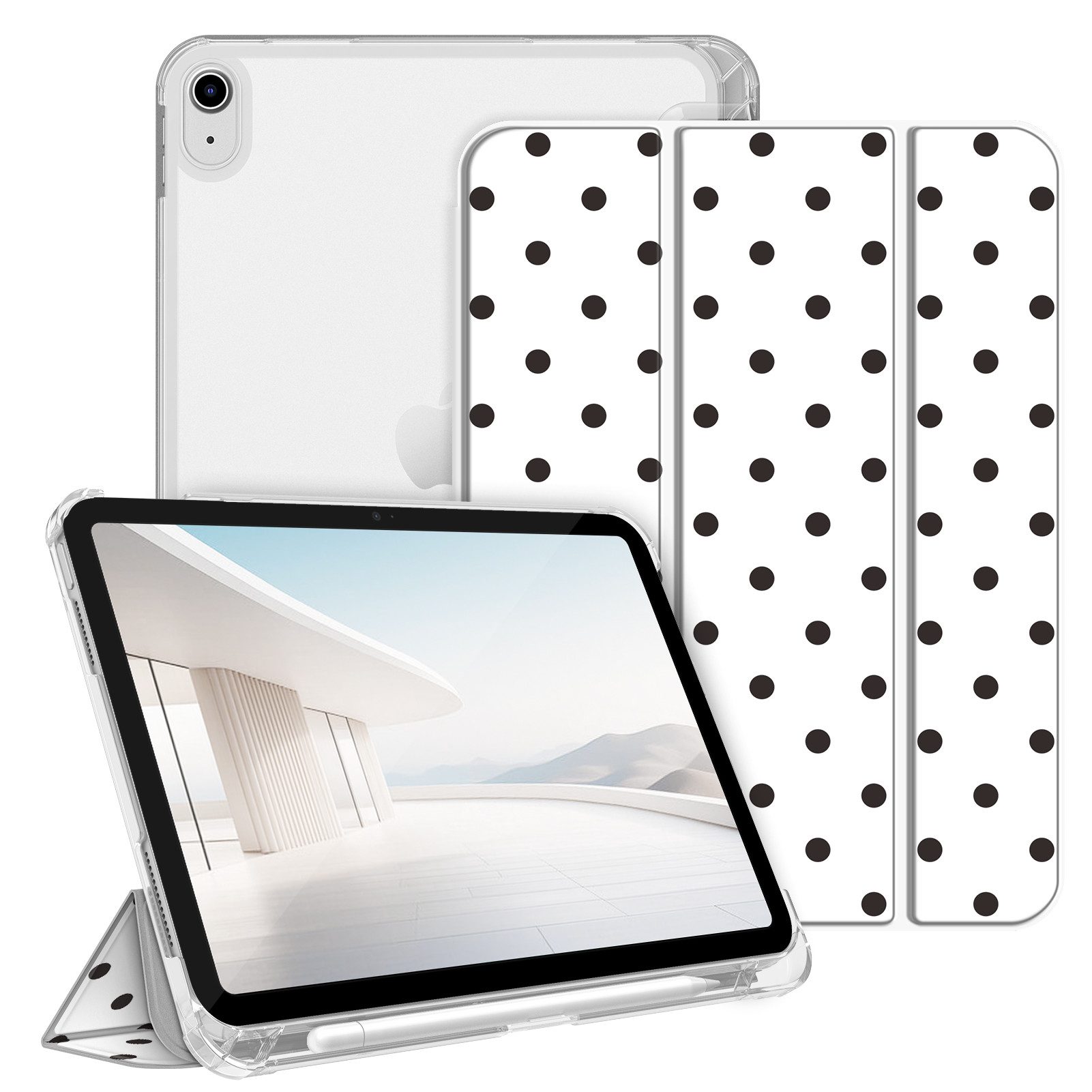Fintie Tablet-Hülle für iPad 11 Generation 11‘’ 2025 (A16), iPad 10 Generation 10.9'' 2022, ultradünn, mit Stifthalter, transparenter Rückseite, Auto Schlaf/Wach von Fintie