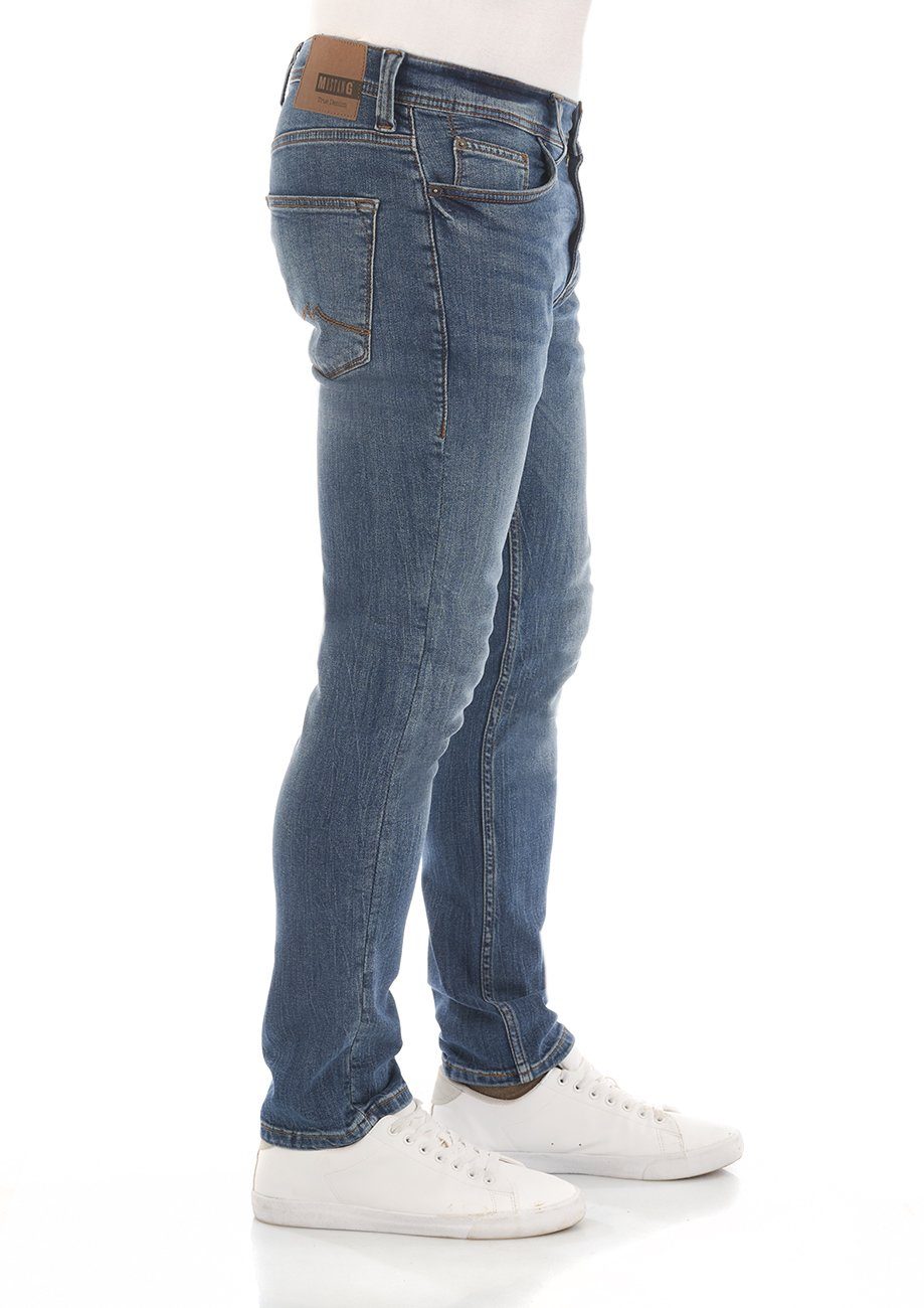 BLUE (5000-583) MUSTANG Slim Jeanshose Fit Slim-fit-Jeans Vegas Hose Denim Herren Stretch mit DENIM