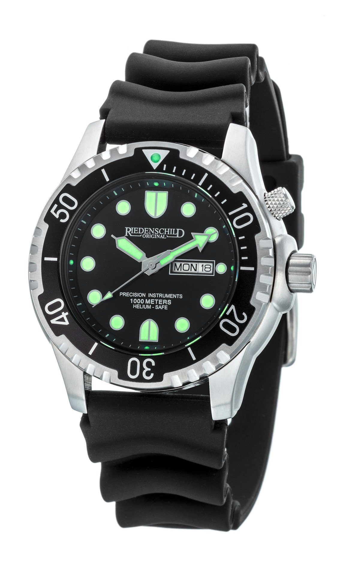 Riedenschild Taucheruhr RS8000-07, 100 ATM Wasserdicht, 46 mm, Silikon- & E günstig online kaufen