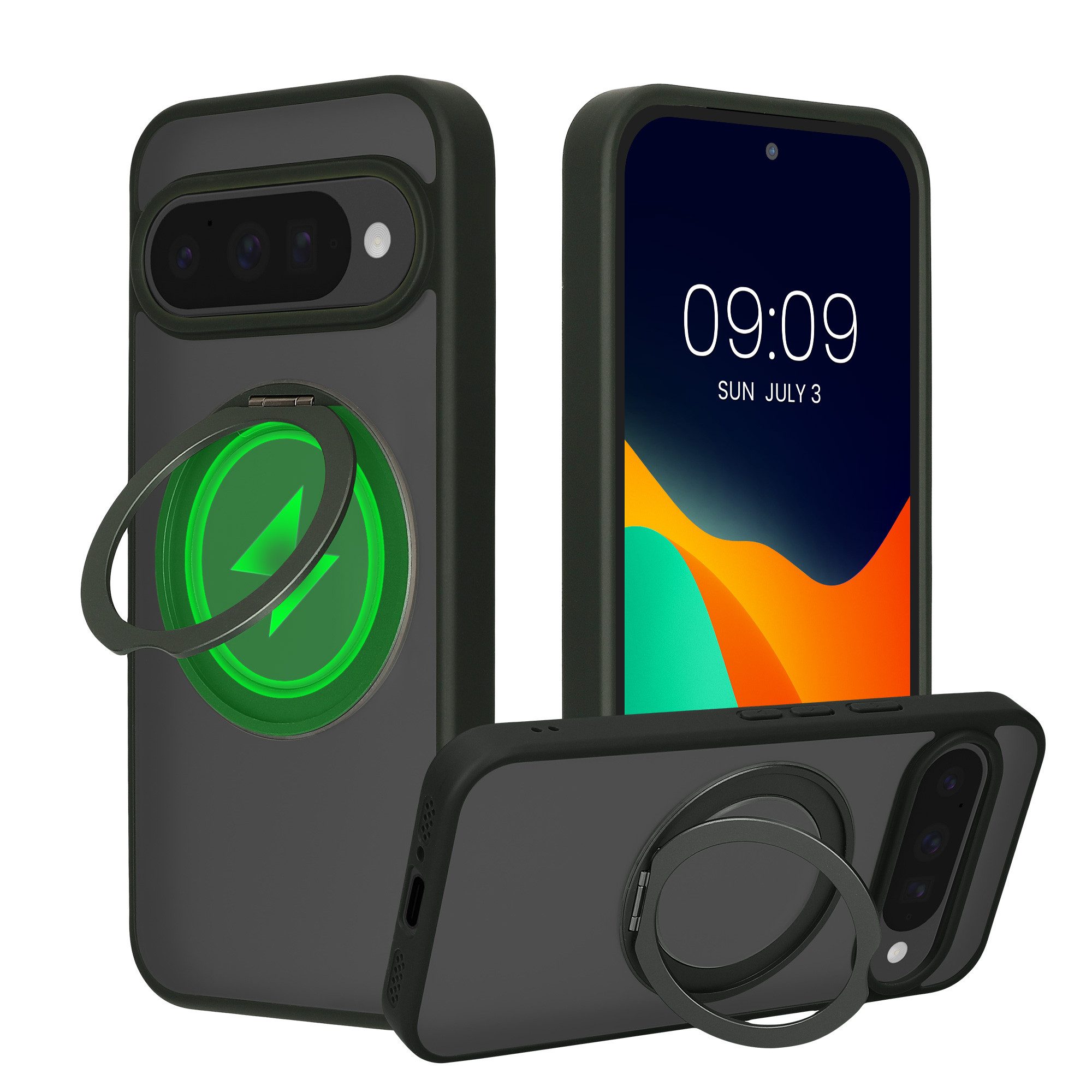 kalibri Smartphone-Hülle Schutzhülle Ringhalter für Google Pixel 10 / Pixel 10 Pro Hülle, Kickstand 360° Ringhülle kompatibel mit MagSafe