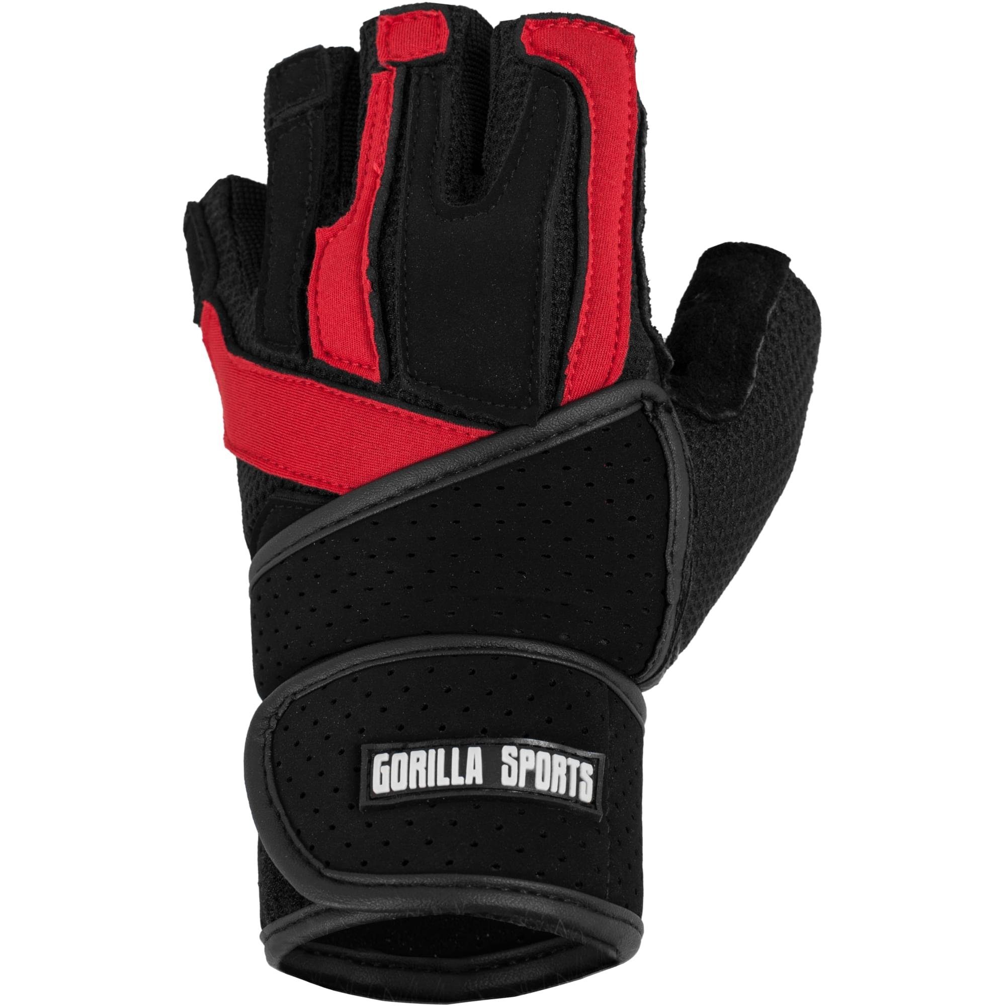 Trainingshandschuhe SPORTS Fitness Handschuhe mit Handgelenkstütze, - GORILLA Sporthandschuhe Leder,