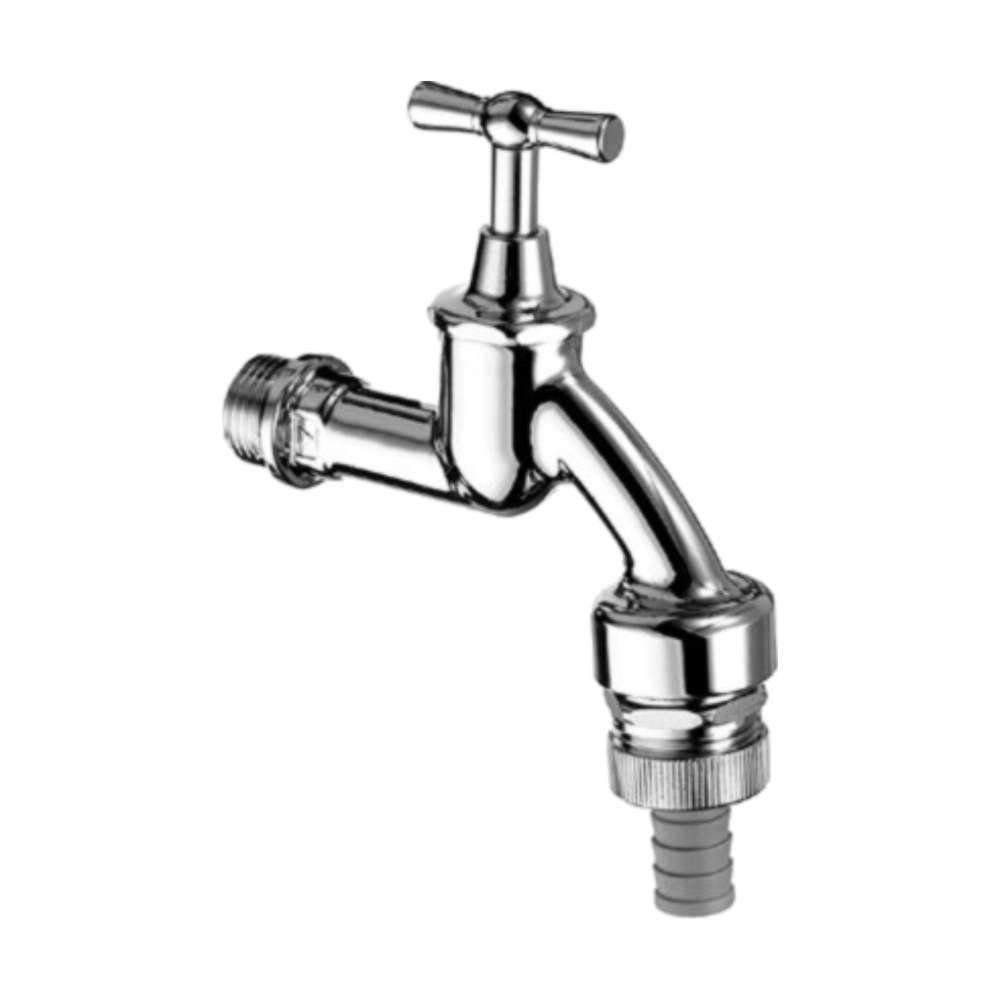 Schell Ablaufgarnitur Auslaufventil mit Knebelgriff und Schlauchverschraubung DN 15, 1/2", v