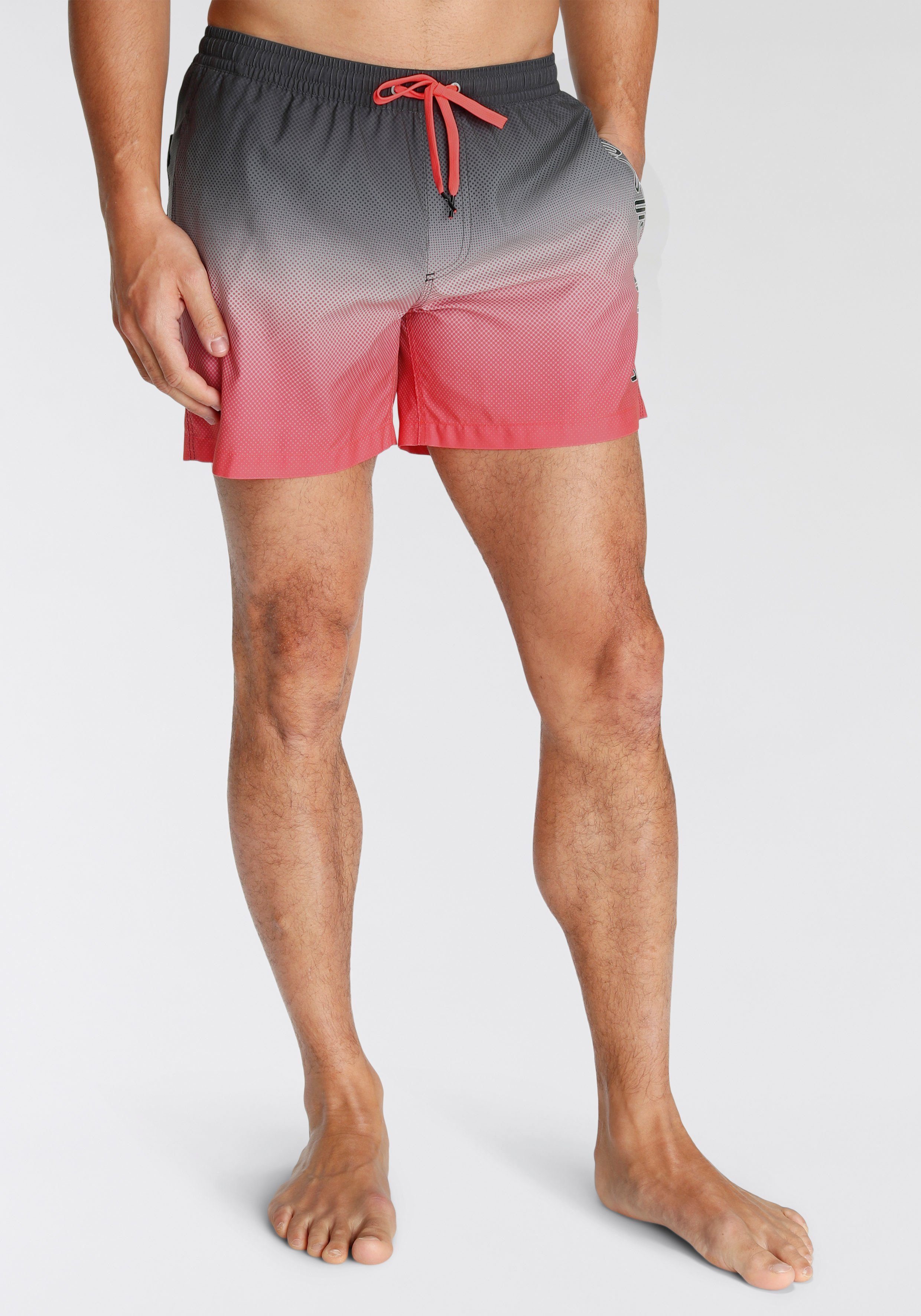 rot-schwarz Quiksilver Swim Herren Badeshorts Shorts Shorts Beach