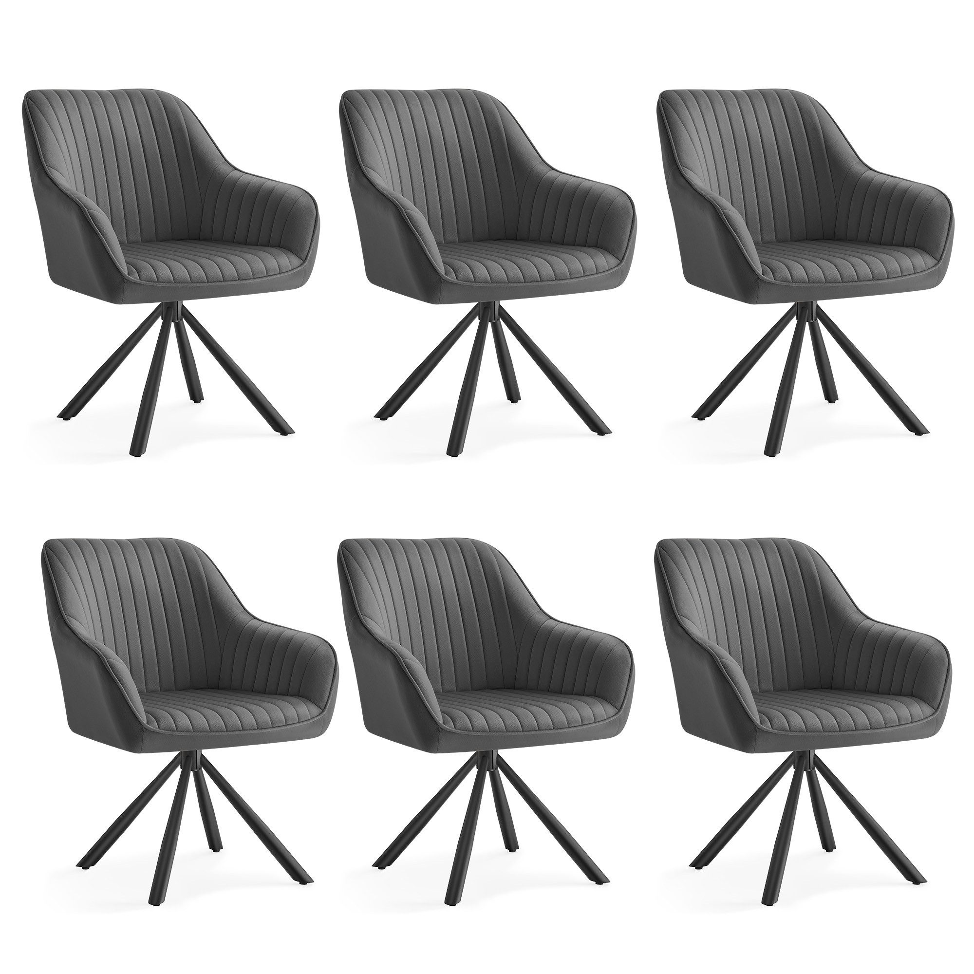 SONGMICS Esszimmerstuhl, Esszimmerstuhl, Küchenstuhl drehbar, Stahlbeine, günstig online kaufen