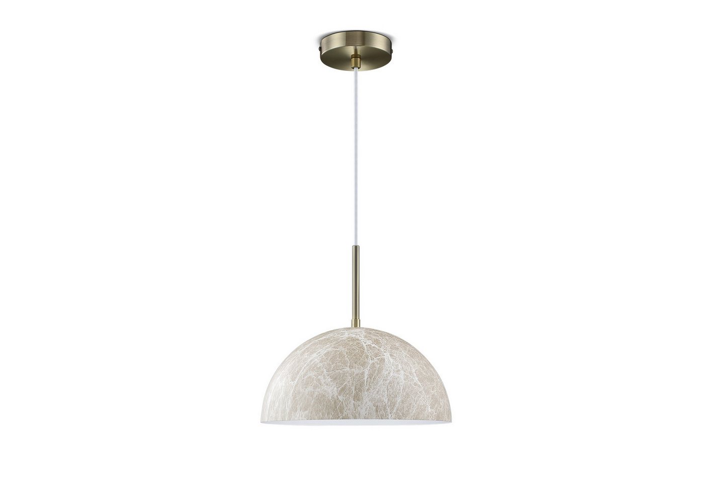 STANBOW Pendelleuchte Deckenlampe 1-Flammig Jadeglas-Struktur+Schwarz Metall Hängelampe, ohne Leuchtmittel (max.40W E27) für Esstisch/Schlafzimmer/Cafe