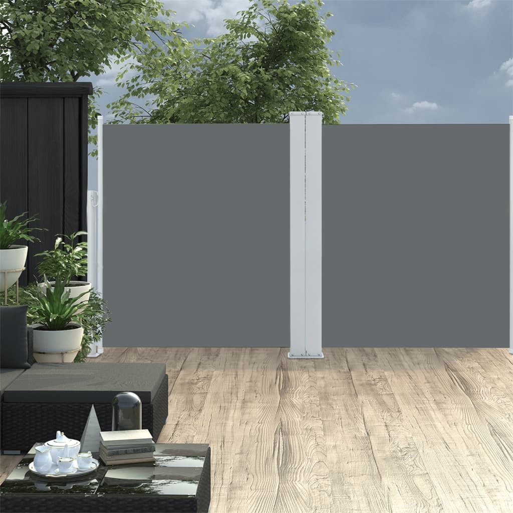 Thumbnail - vidaXL Seitenmarkise Ausziehbare Seitenmarkise Anthrazit 140 x 600 cm
