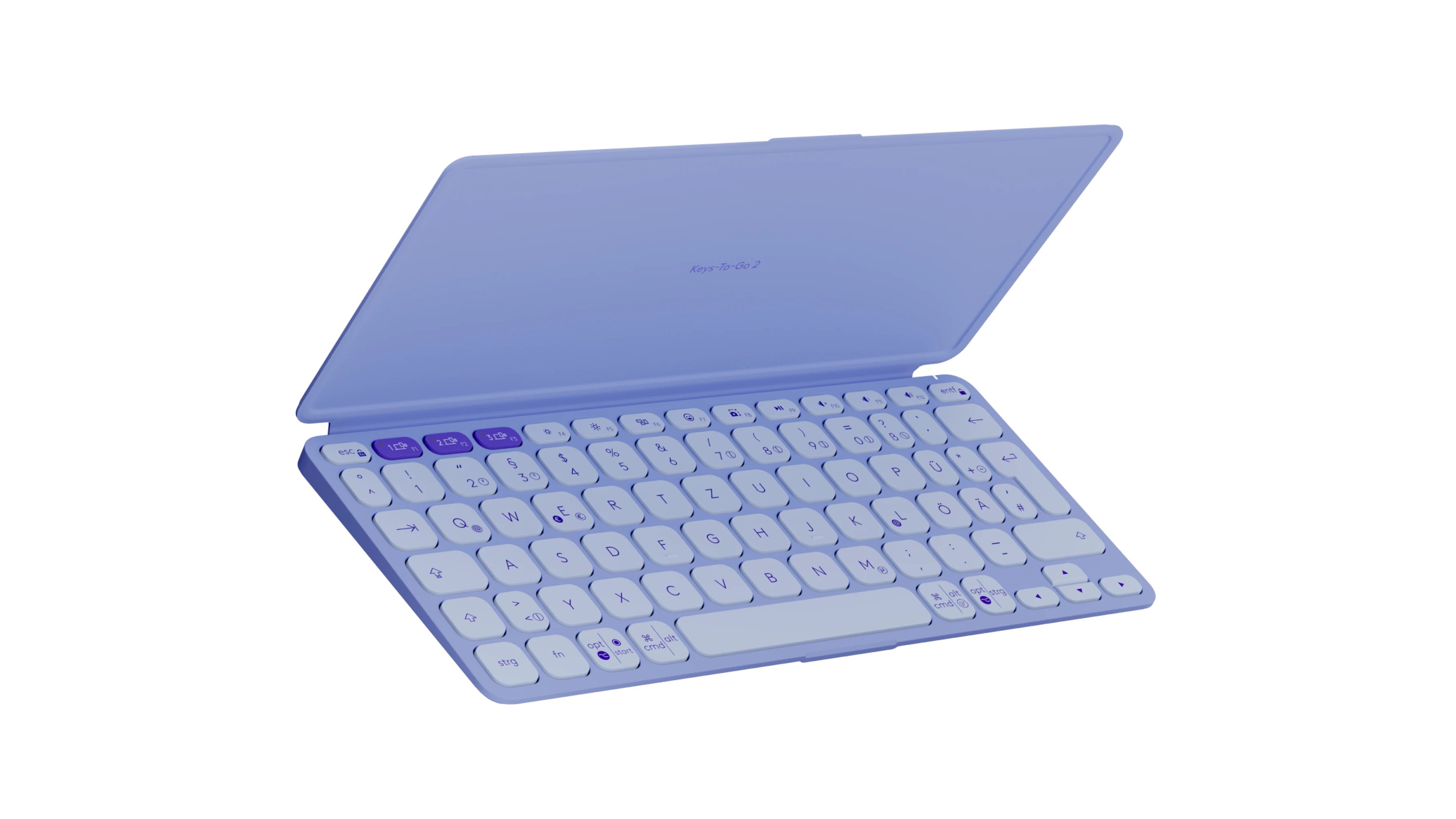 Logitech Keys-To-Go 2 - LILAC - DEU - WESTMID-511 Gaming-Tastatur (Bluetooth Low Energy technology)